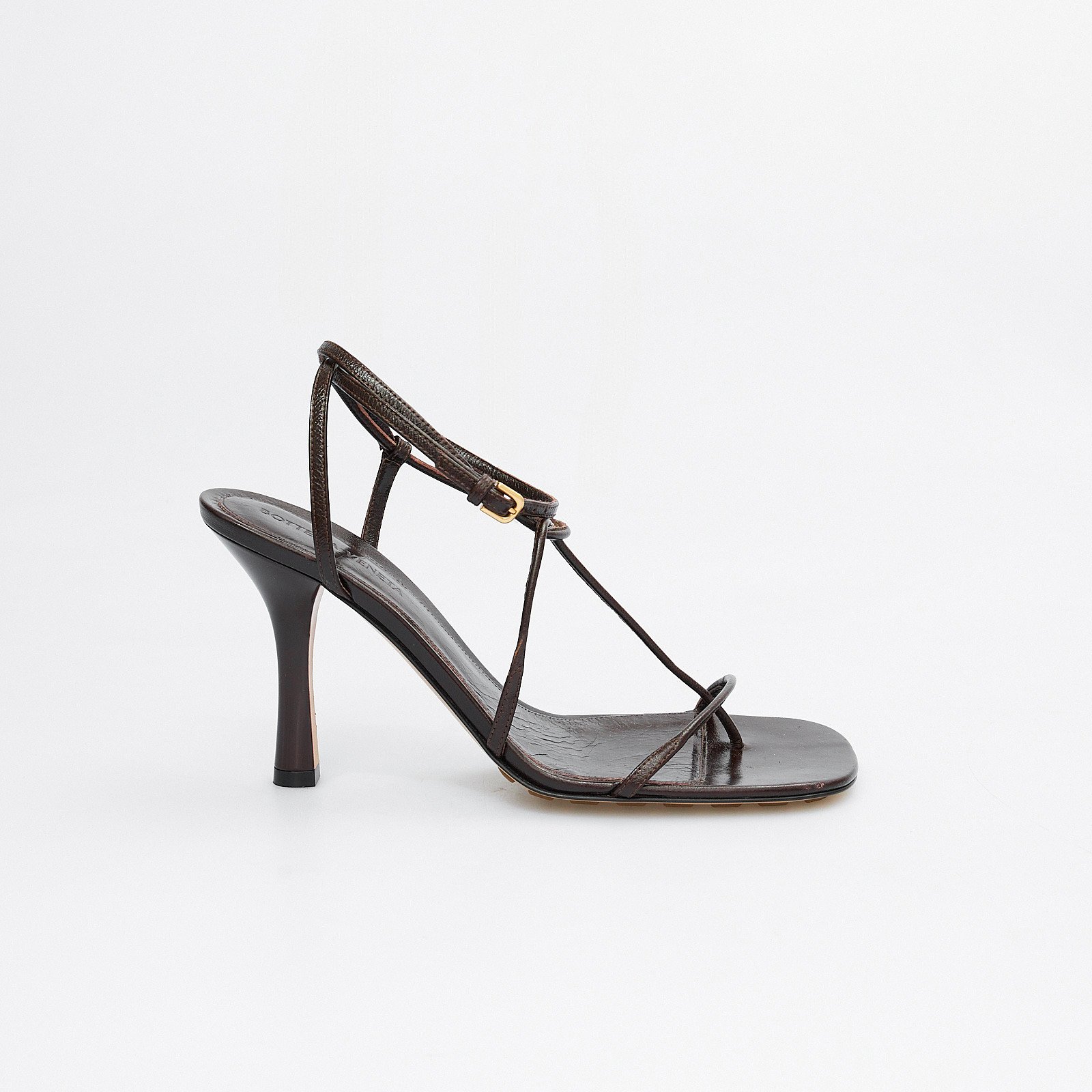 Босоножки коричневого цвета Bottega Veneta - фото из каталога магазина брендовой одежды Second Friend Store Босоножки Bottega Veneta - купить оригинал в секонд-хенде SFS - 1