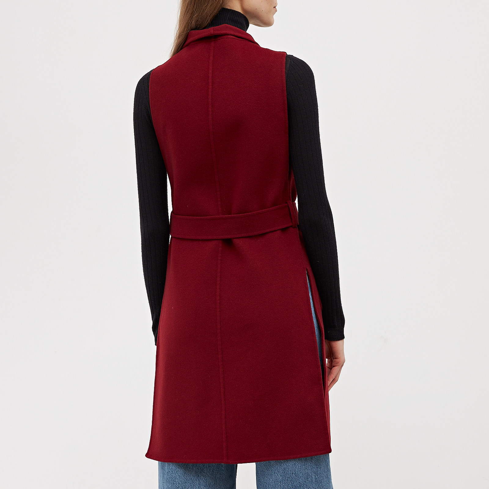 Жилет бордового цвета Loro Piana - фото из каталога магазина брендовой одежды Second Friend Store Жилет Loro Piana - купить оригинал в секонд-хенде SFS - 3