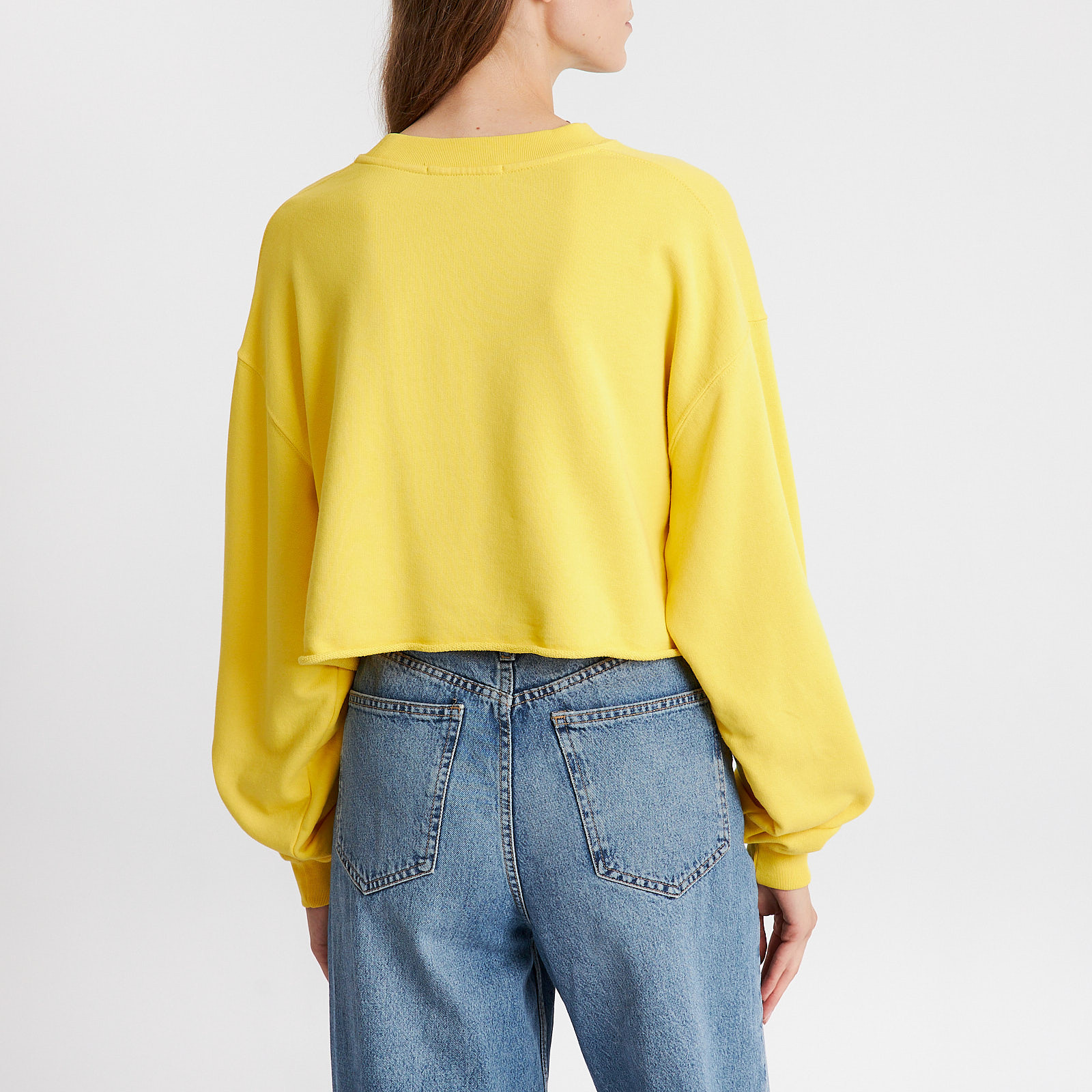 Свитшот желтого цвета MSGM - фото из каталога магазина брендовой одежды Second Friend Store Свитшот MSGM - купить оригинал в секонд-хенде SFS - 3