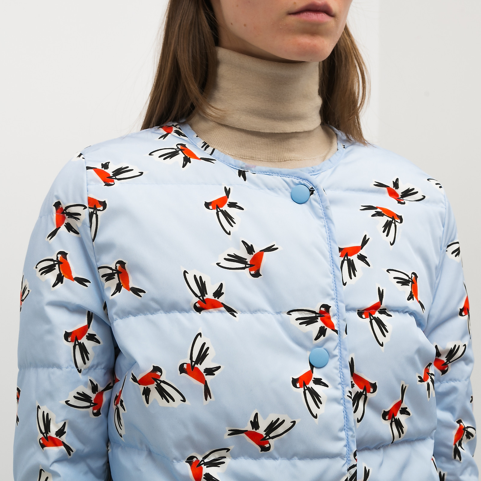 Пуховик голубого цвета Alexander Terekhov - фото из каталога магазина брендовой одежды Second Friend Store Пуховик Alexander Terekhov - купить оригинал в секонд-хенде SFS - 4