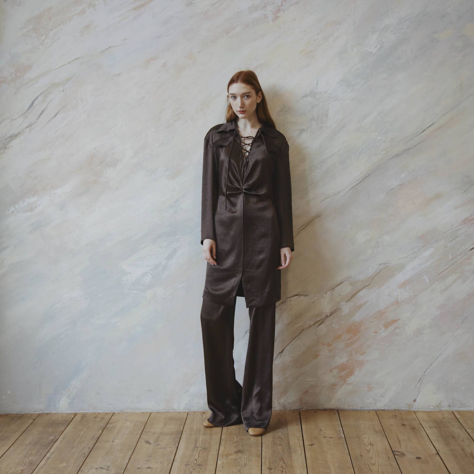 Костюм коричневого цвета Nanushka - фото из каталога магазина брендовой одежды Second Friend Store Костюм Nanushka - купить оригинал в секонд-хенде SFS - 7