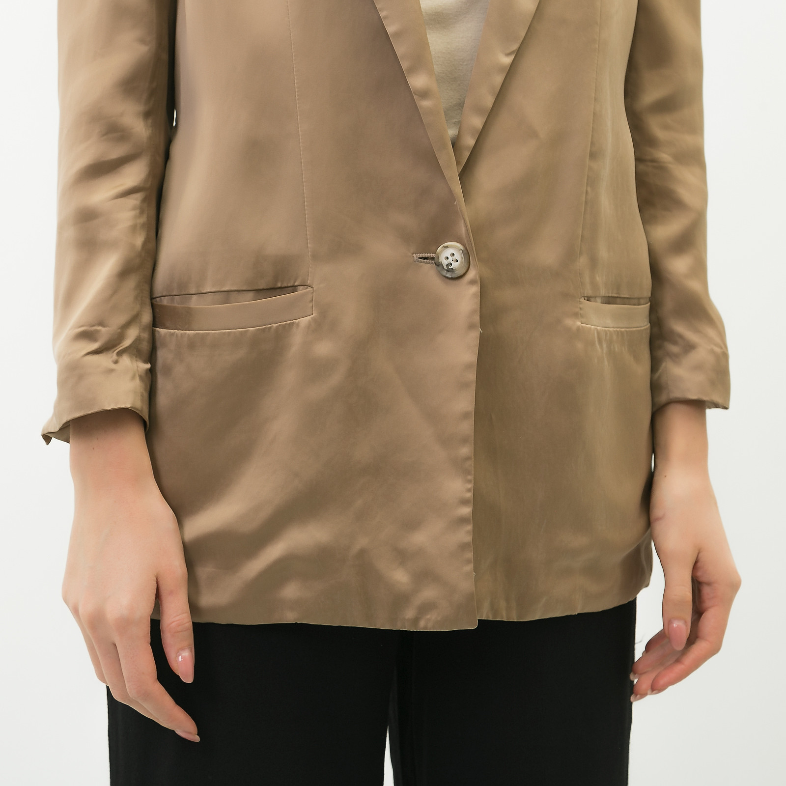 Пиджак коричневого цвета Diane von Furstenberg - фото из каталога магазина брендовой одежды Second Friend Store Пиджак Diane von Furstenberg - купить оригинал в секонд-хенде SFS - 4