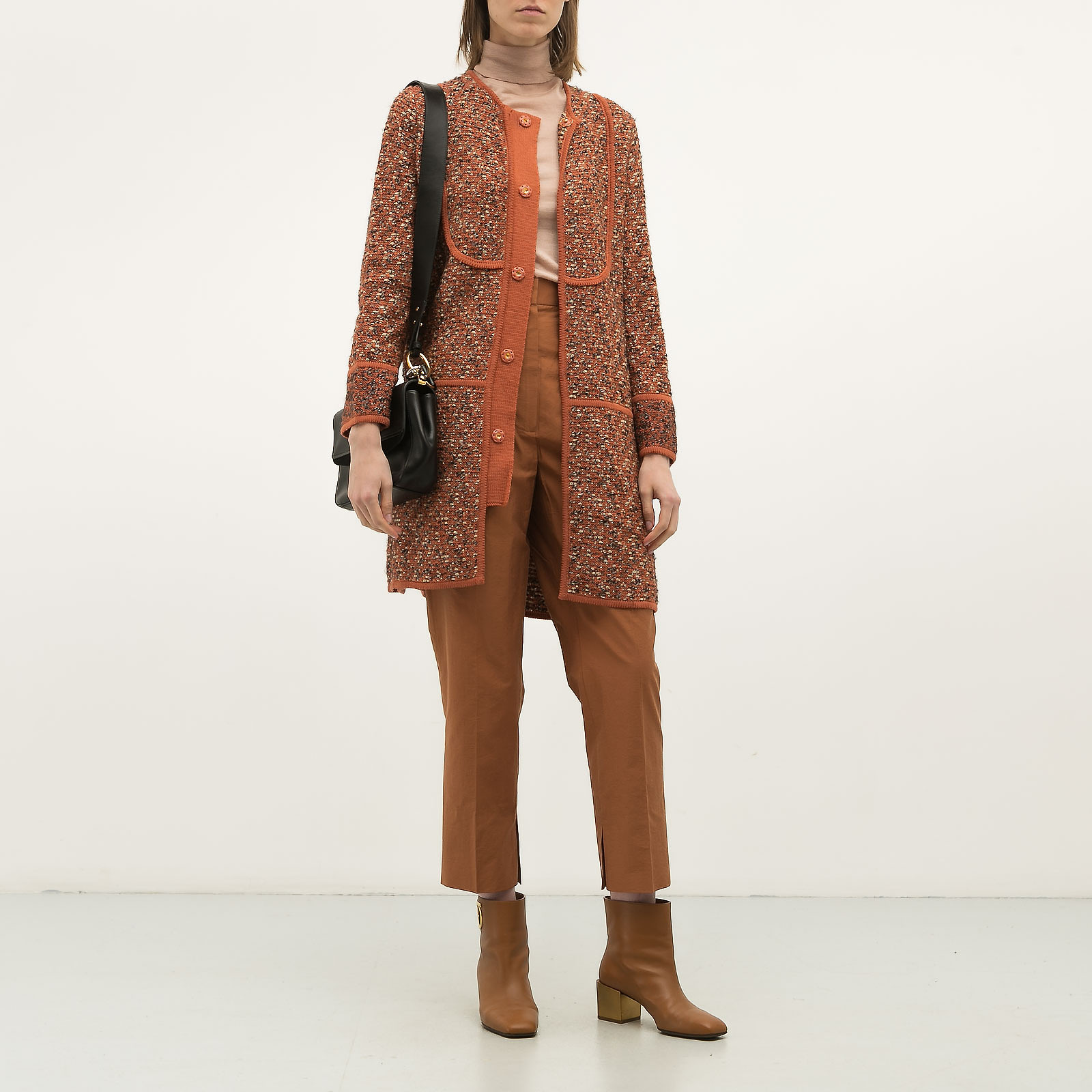 Кардиган коричневого цвета Missoni - фото из каталога магазина брендовой одежды Second Friend Store Кардиган Missoni - купить оригинал в секонд-хенде SFS - 2