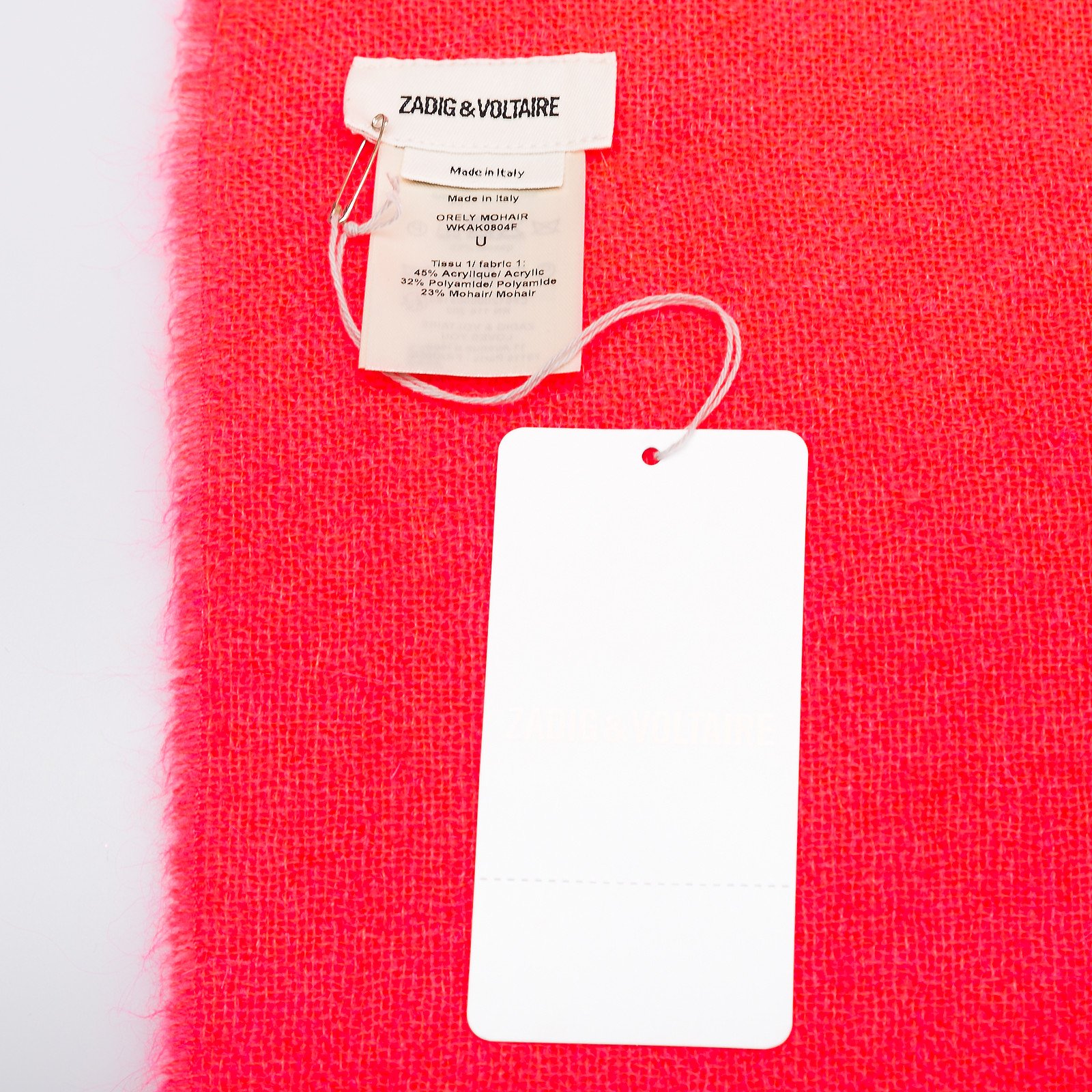 Шарф розового цвета Zadig & Voltaire - фото из каталога магазина брендовой одежды Second Friend Store Шарф Zadig & Voltaire - купить оригинал в секонд-хенде SFS - 3