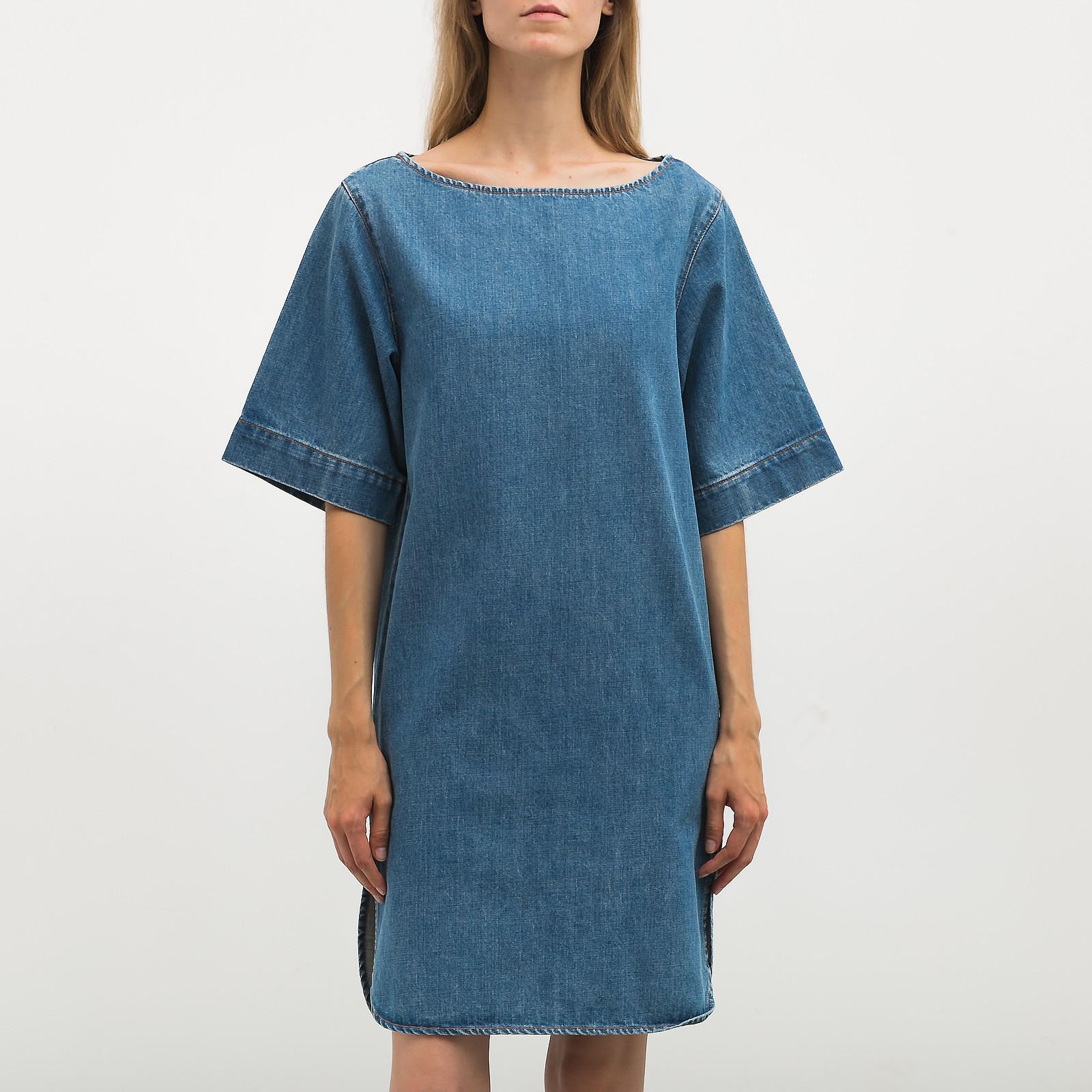 Платье  голубого цвета Stella McCartney - фото из каталога магазина брендовой одежды Second Friend Store Платье Stella McCartney - купить оригинал в секонд-хенде SFS - 1