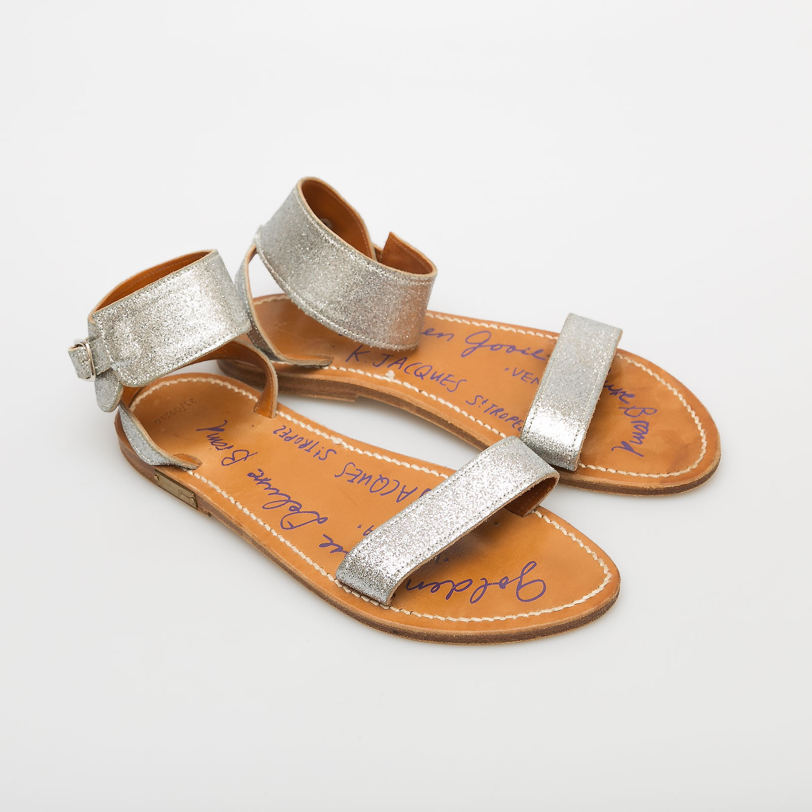 Сандалии серебряного цвета Golden Goose - фото из каталога магазина брендовой одежды Second Friend Store Сандалии Golden Goose - купить оригинал в секонд-хенде SFS - 2