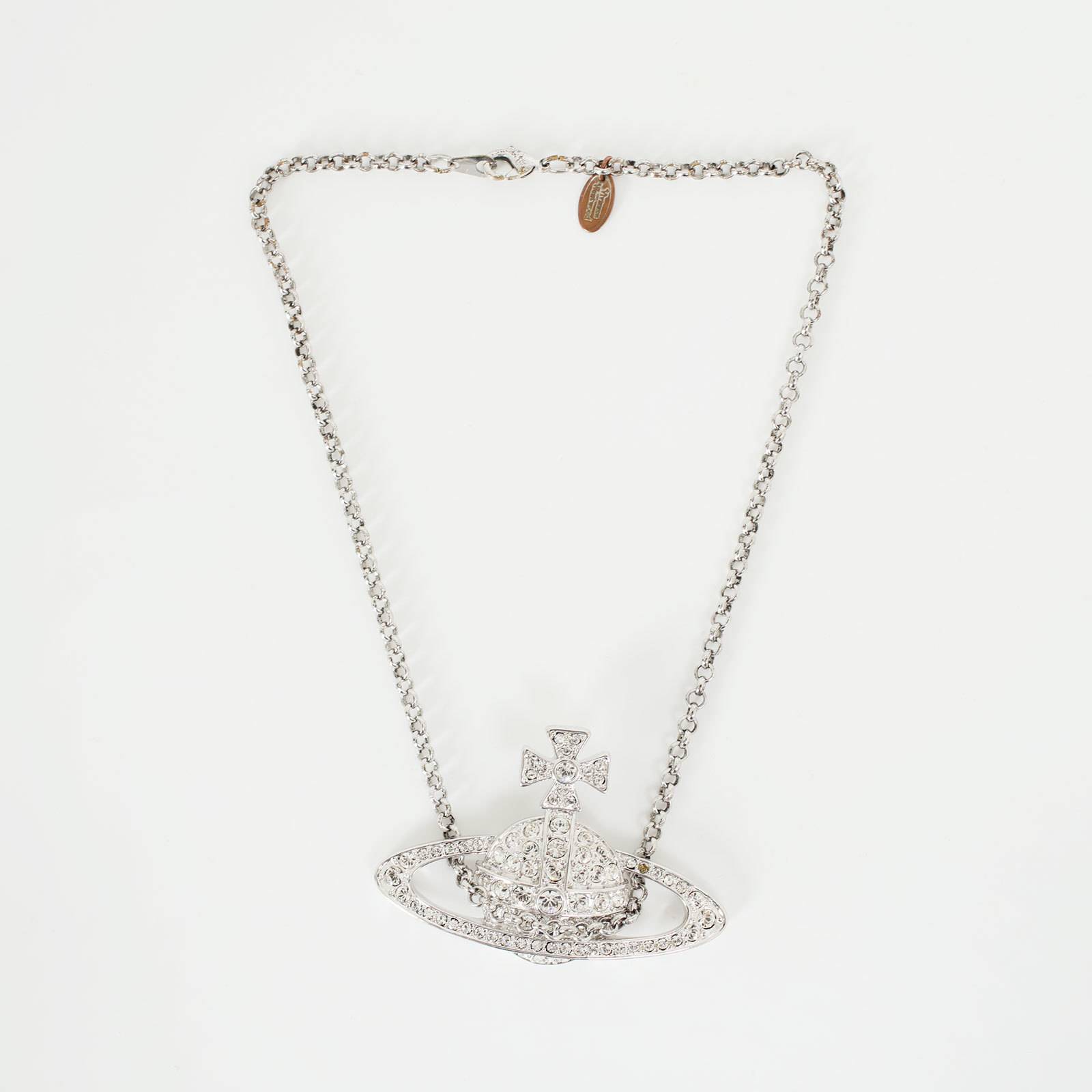 Колье серебряного цвета Vivienne Westwood - фото из каталога магазина брендовой одежды Second Friend Store Колье Vivienne Westwood - купить оригинал в секонд-хенде SFS - 2