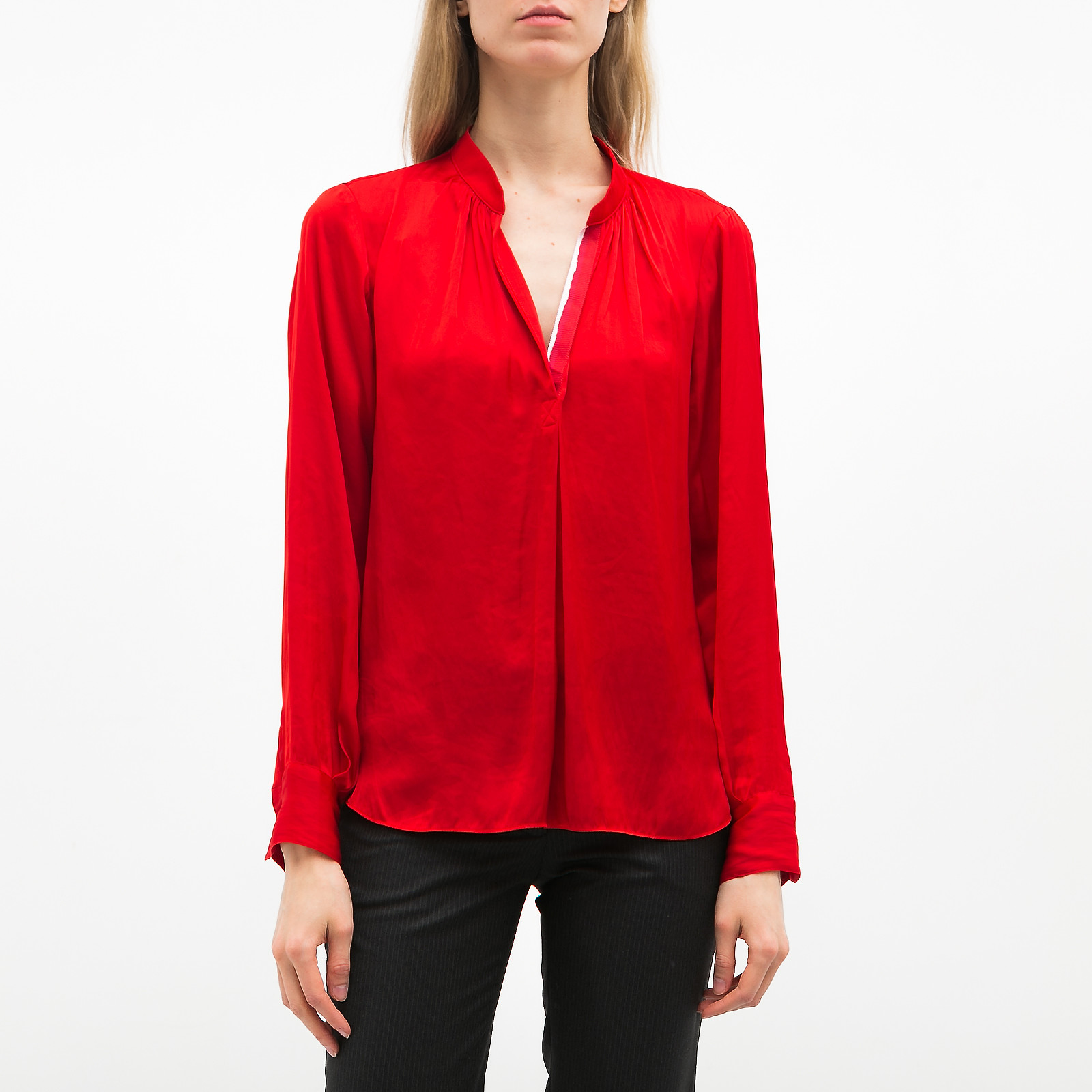 Блуза красного цвета Zadig & Voltaire - фото из каталога магазина брендовой одежды Second Friend Store Блуза Zadig & Voltaire - купить оригинал в секонд-хенде SFS - 1