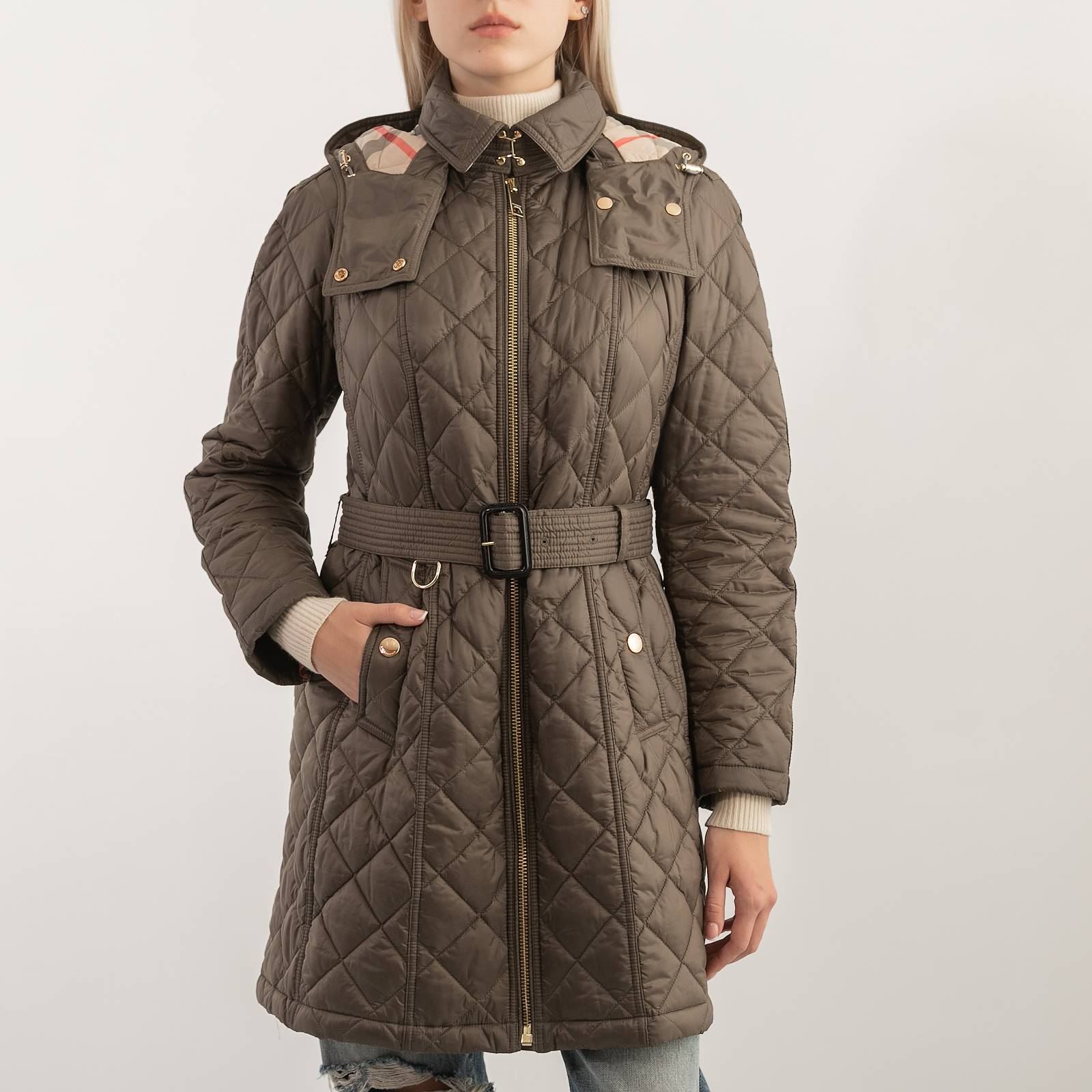 Burberry baughton clearance quilted coat xxl