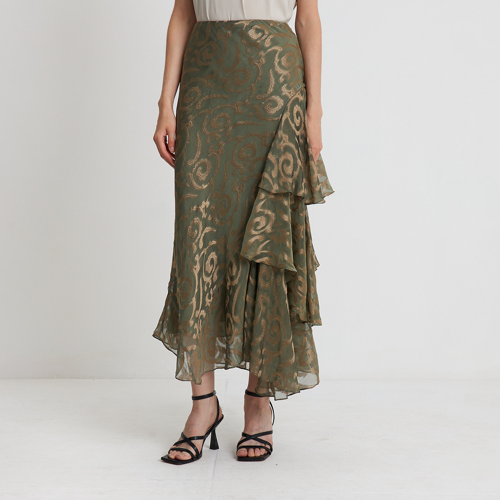 Юбка зеленого цвета Ralph Lauren - фото из каталога магазина брендовой одежды Second Friend Store Юбка Ralph Lauren - купить оригинал в секонд-хенде SFS - 1