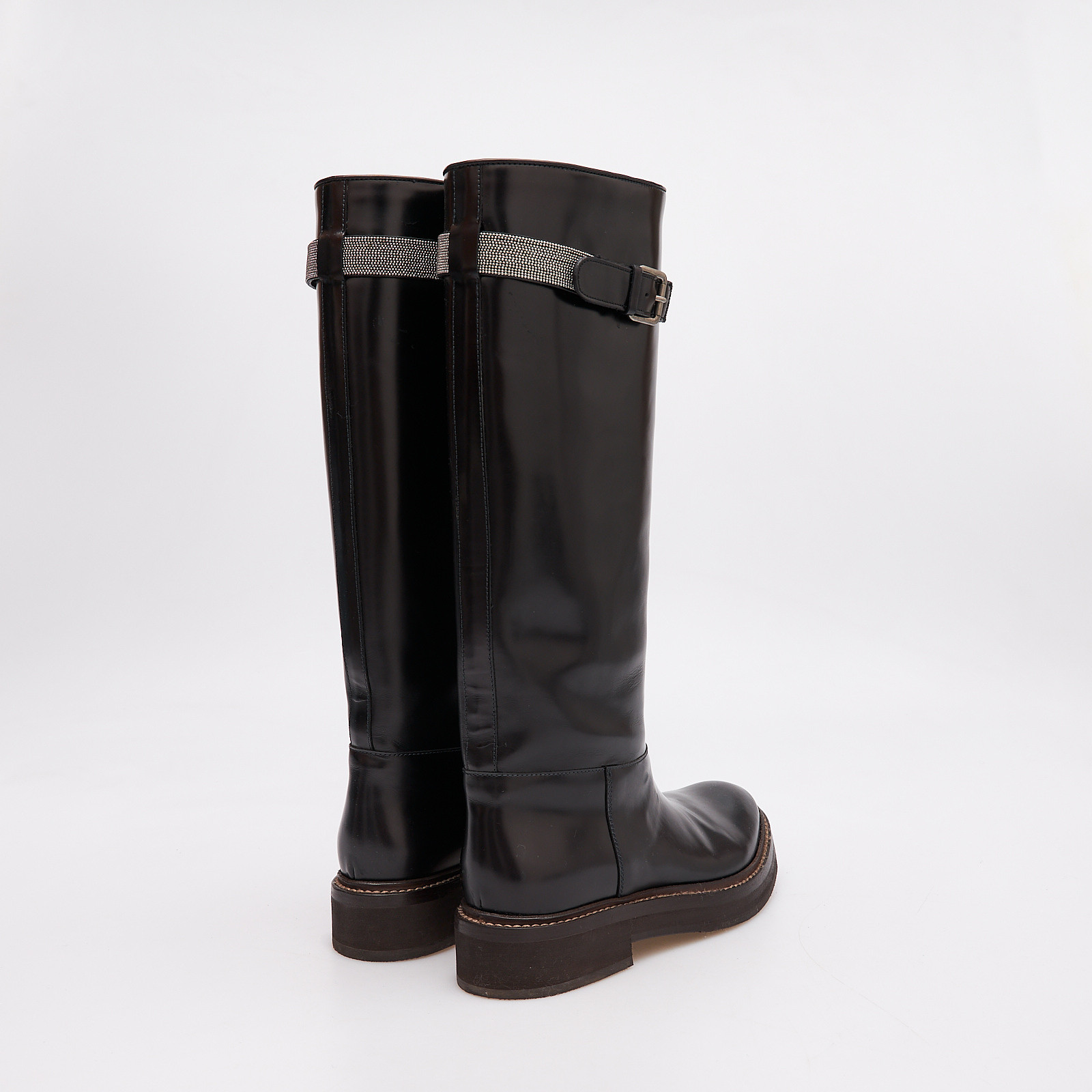 Сапоги черного цвета Brunello Cucinelli - фото из каталога магазина брендовой одежды Second Friend Store Сапоги Brunello Cucinelli - купить оригинал в секонд-хенде SFS - 3