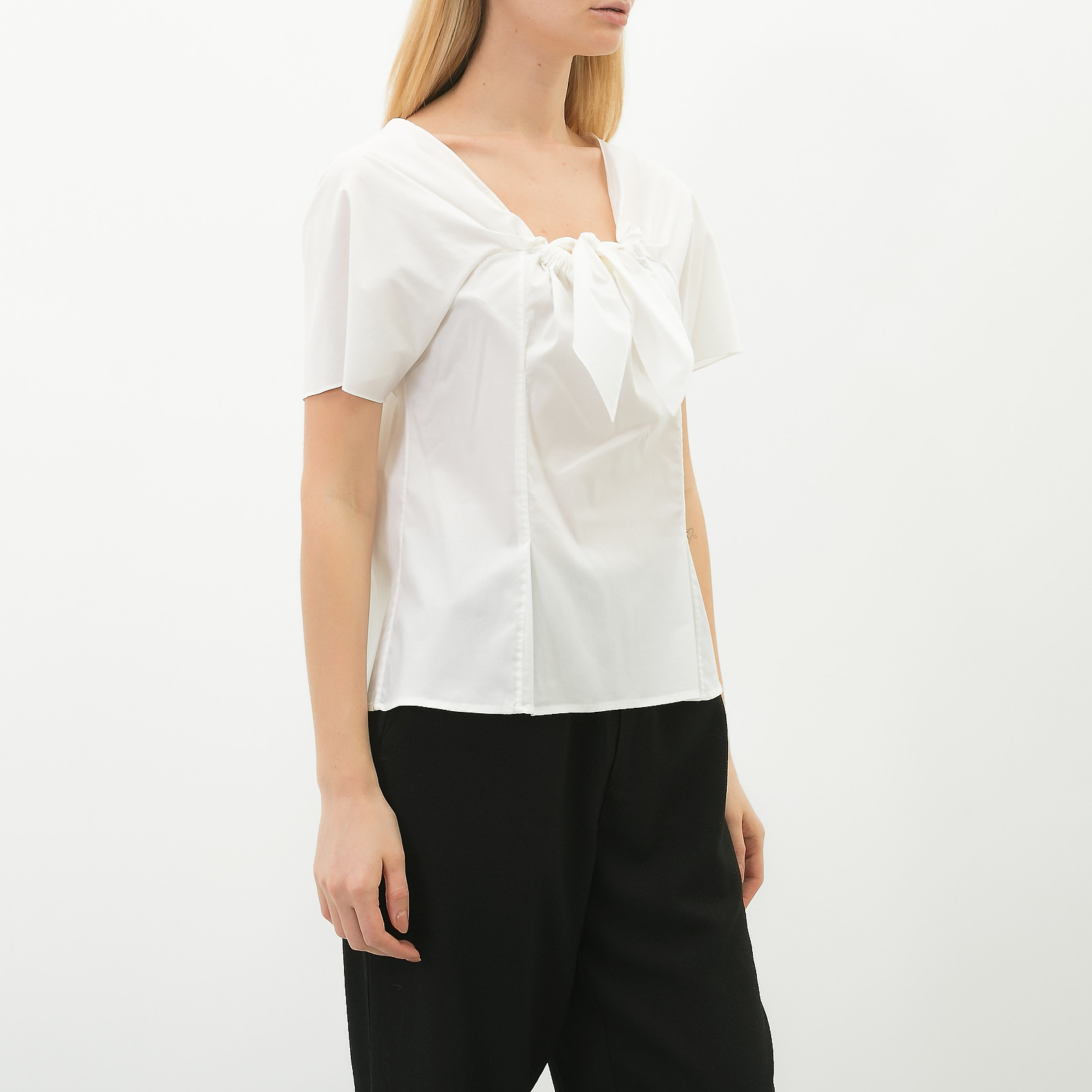 Рубашка белого цвета Yves Saint Laurent - фото из каталога магазина брендовой одежды Second Friend Store Рубашка Yves Saint Laurent - купить оригинал в секонд-хенде SFS - 3