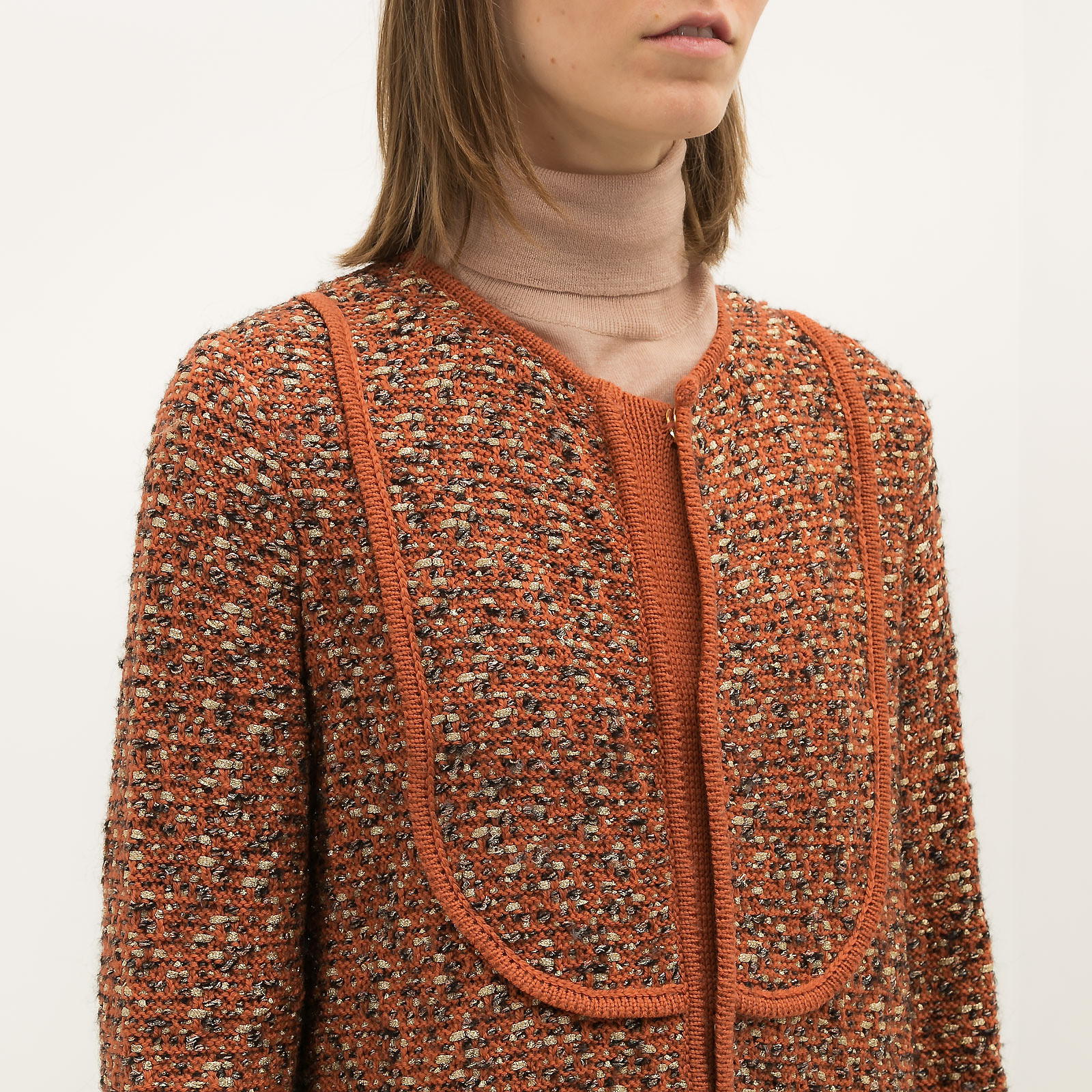 Кардиган коричневого цвета Missoni - фото из каталога магазина брендовой одежды Second Friend Store Кардиган Missoni - купить оригинал в секонд-хенде SFS - 4