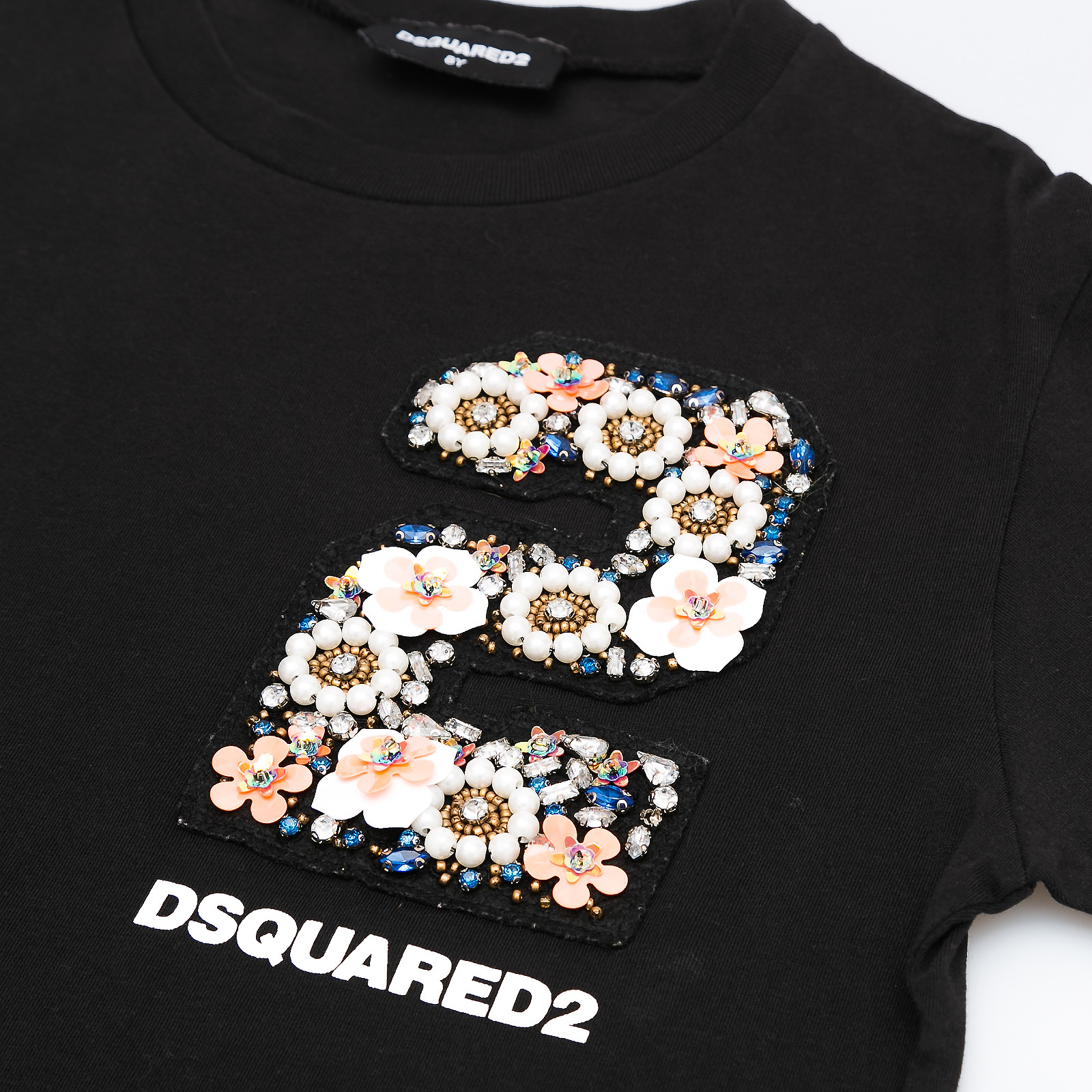 Футболка черного цвета Dsquared2 - фото из каталога магазина брендовой одежды Second Friend Store Футболка Dsquared2 - купить оригинал в секонд-хенде SFS - 3