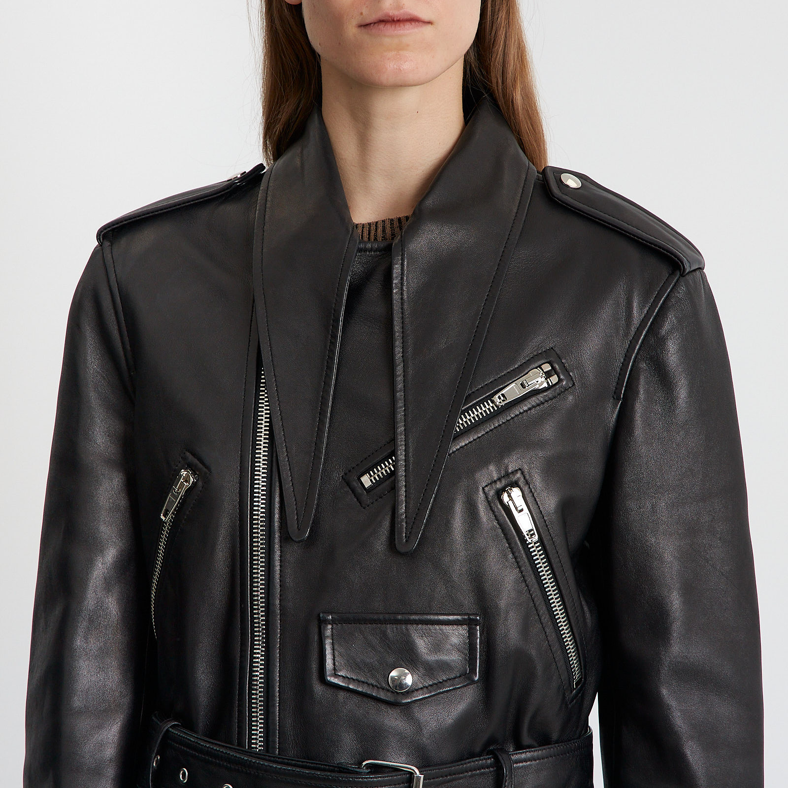 Кожаная куртка Balenciaga - купить оригинал в секонд-хенде SFS - 4