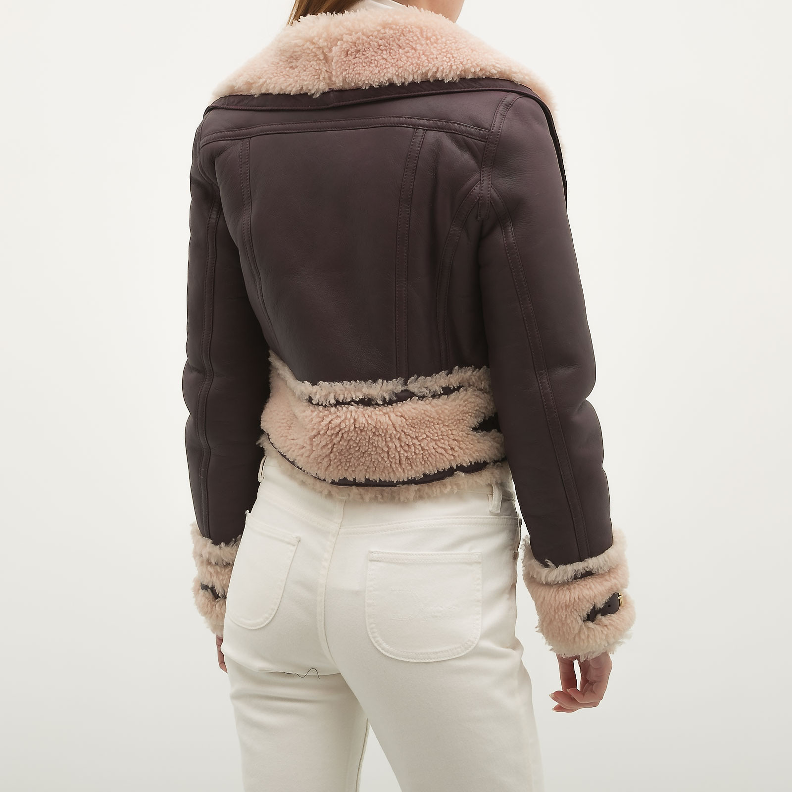 Дубленка фиолетового цвета Lanvin - фото из каталога магазина брендовой одежды Second Friend Store Дубленка Lanvin - купить оригинал в секонд-хенде SFS - 3