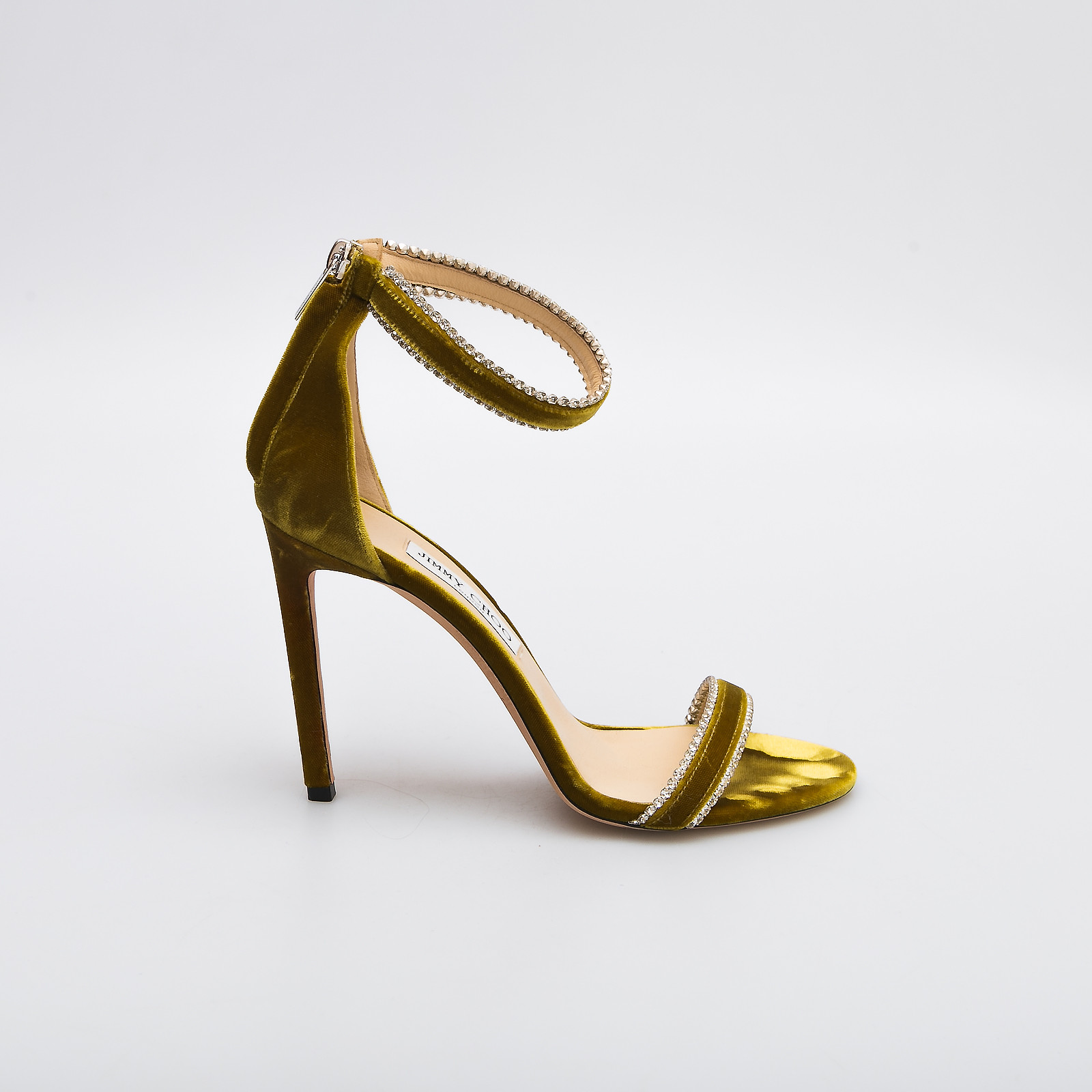 Босоножки  зеленого цвета Jimmy Choo - фото из каталога магазина брендовой одежды Second Friend Store Босоножки Jimmy Choo - купить оригинал в секонд-хенде SFS - 1