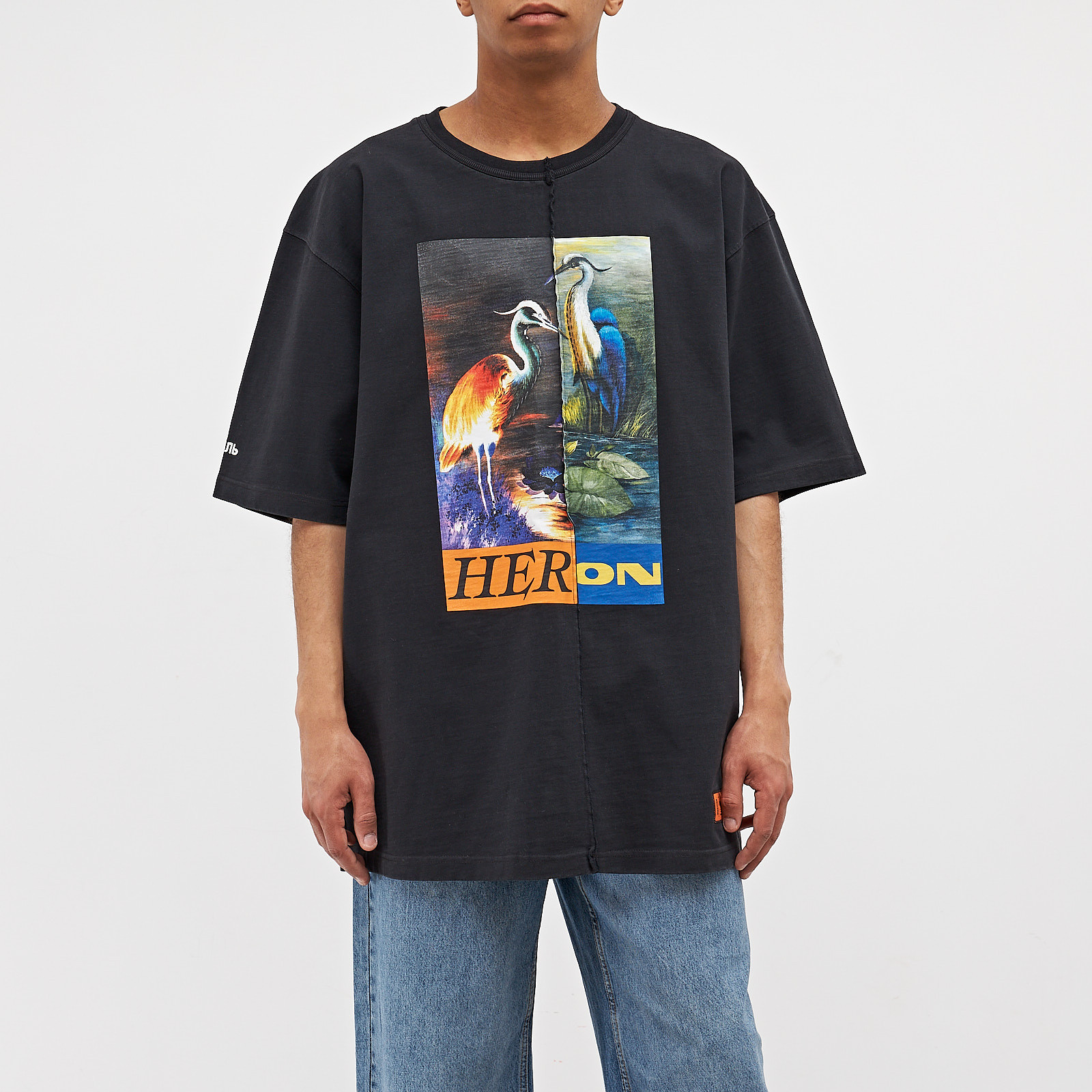 Футболка  черного цвета Heron Preston - фото из каталога магазина брендовой одежды Second Friend Store Футболка Heron Preston - купить оригинал в секонд-хенде SFS - 1