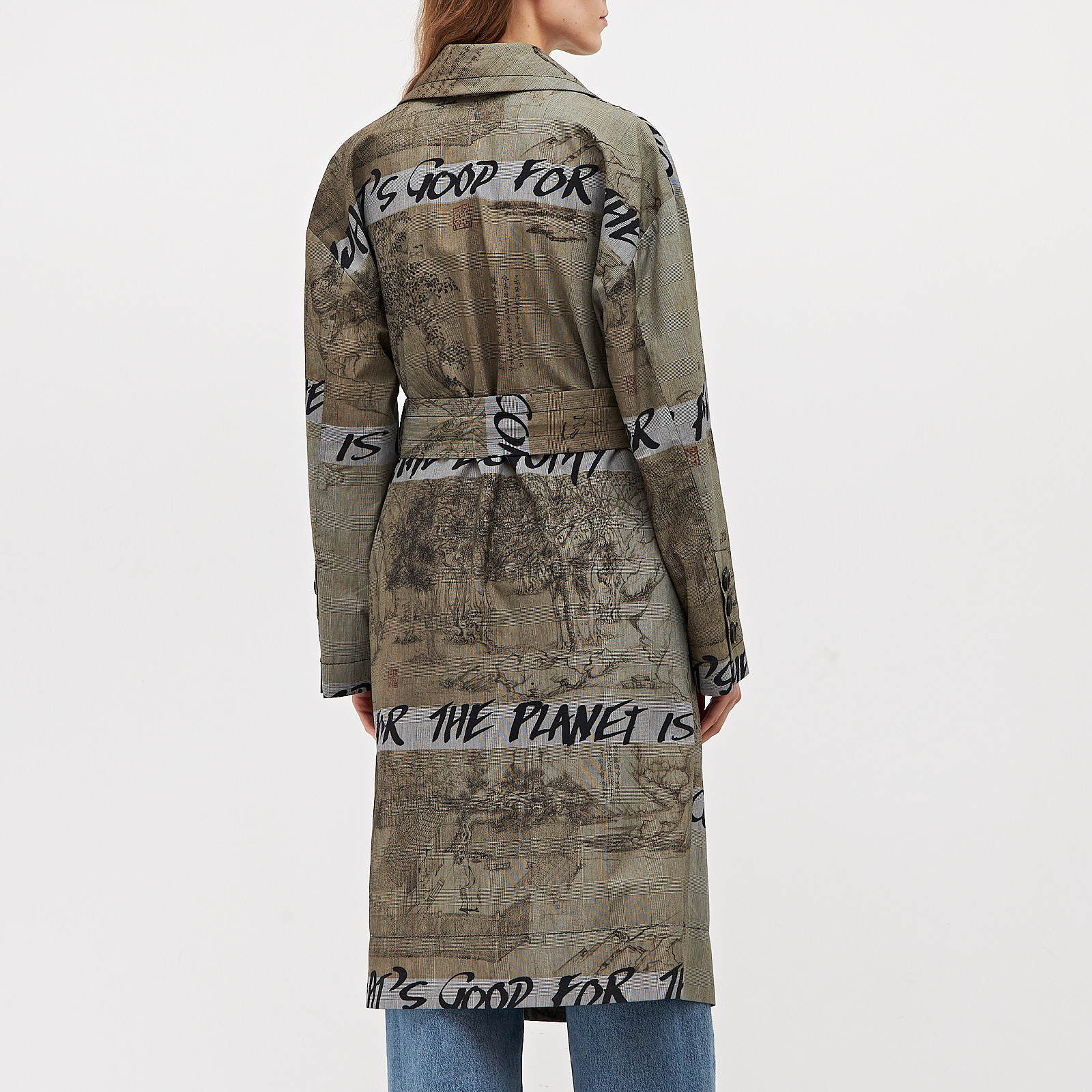 Тренч серого цвета Vivienne Westwood - фото из каталога магазина брендовой одежды Second Friend Store Тренч Vivienne Westwood - купить оригинал в секонд-хенде SFS - 3