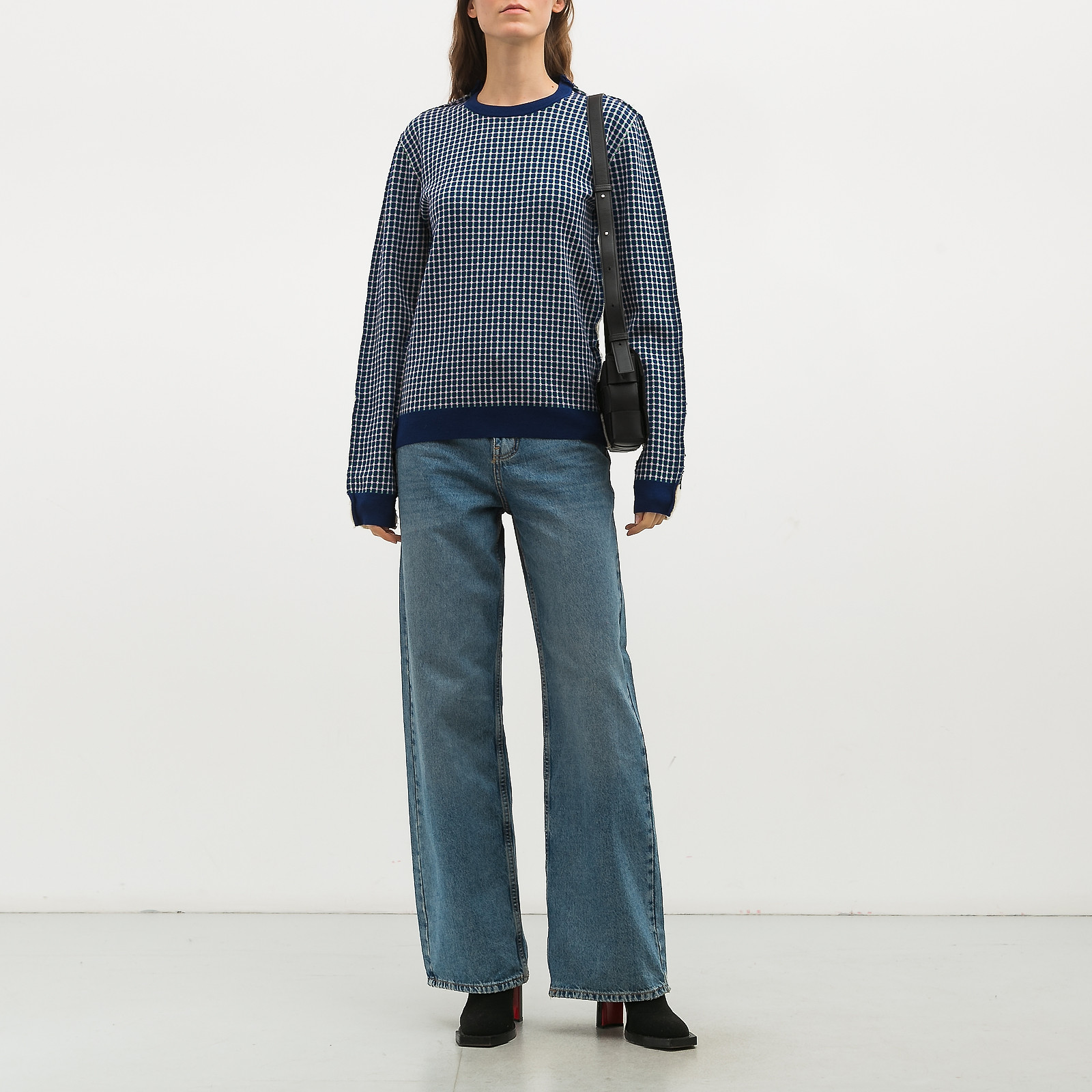 Свитер синего цвета Marni - фото из каталога магазина брендовой одежды Second Friend Store Свитер Marni - купить оригинал в секонд-хенде SFS - 3