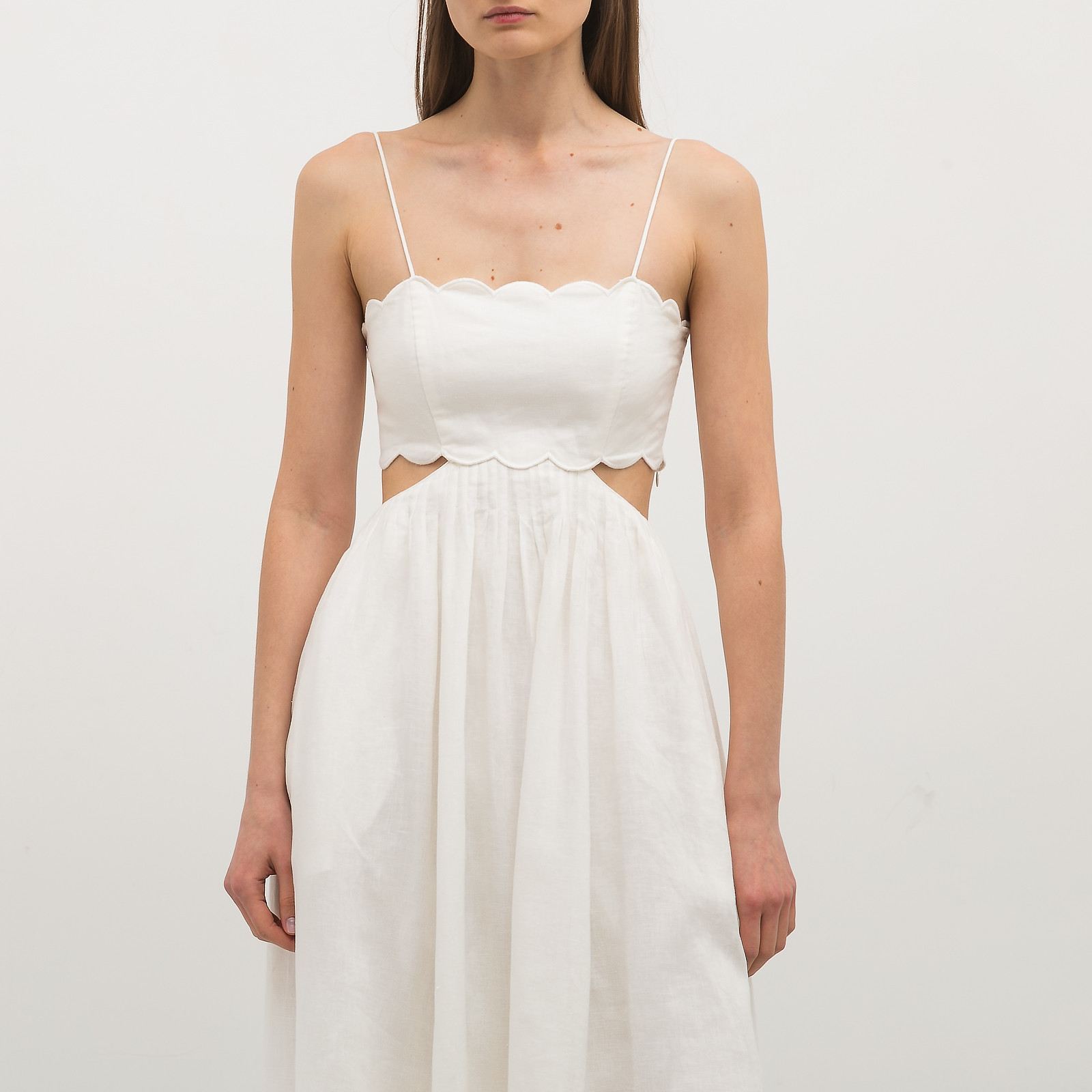 Платье белого цвета Zimmermann - фото из каталога магазина брендовой одежды Second Friend Store Платье Zimmermann - купить оригинал в секонд-хенде SFS - 3
