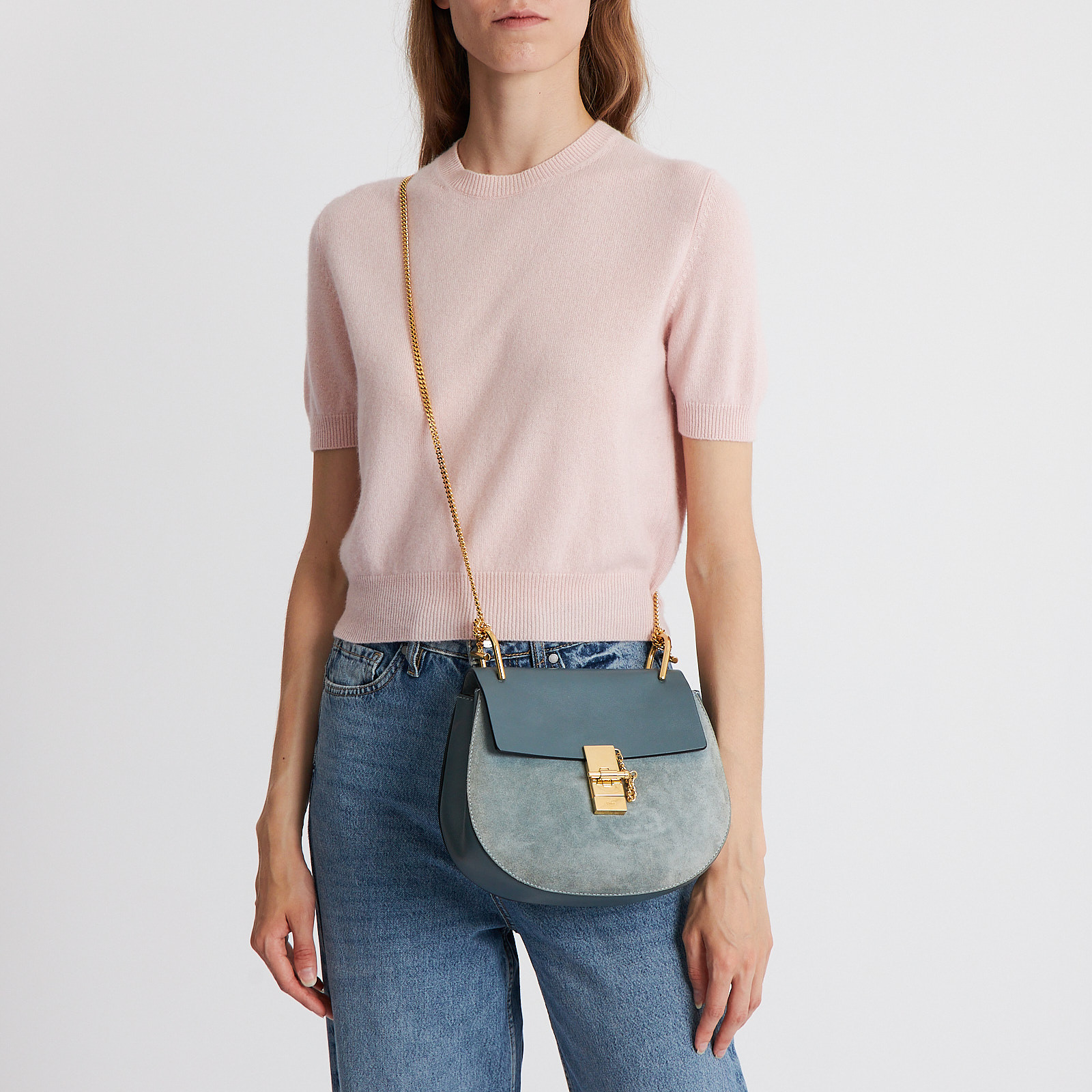 Сумка синего цвета Chloe - фото из каталога магазина брендовой одежды Second Friend Store Сумка Chloe - купить оригинал в секонд-хенде SFS - 2