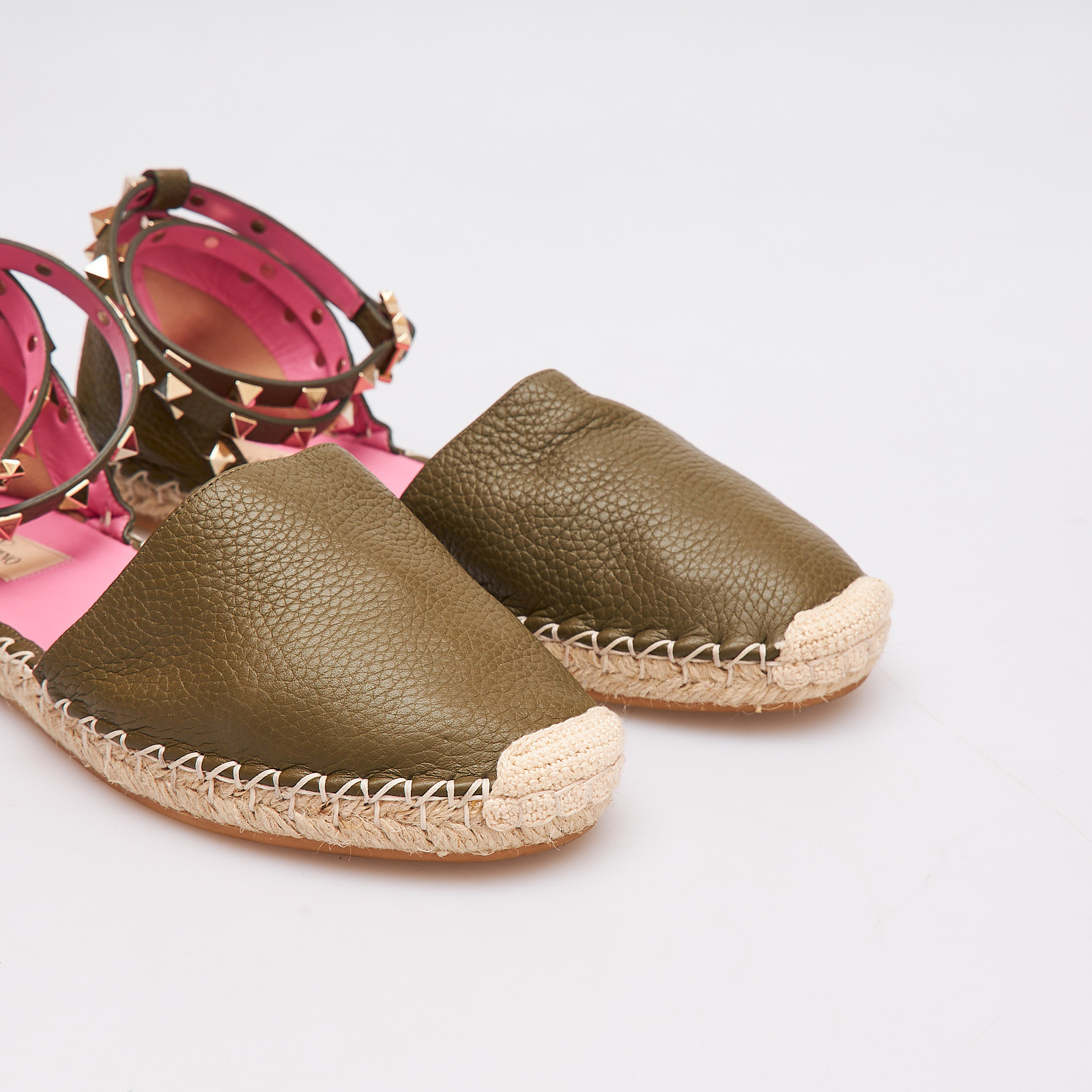 Эспадрильи  зеленого цвета Valentino - фото из каталога магазина брендовой одежды Second Friend Store Эспадрильи Valentino - купить оригинал в секонд-хенде SFS - 4
