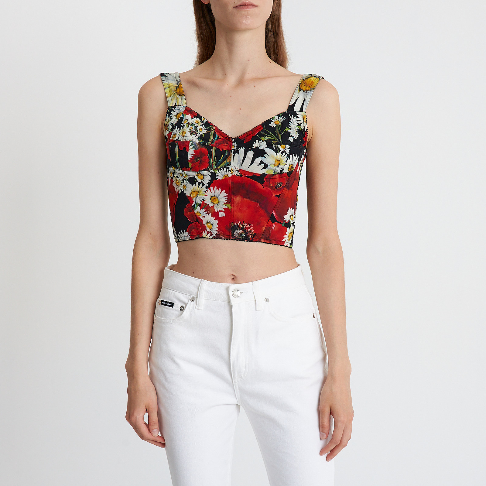 Топ черного цвета Dolce&Gabbana - фото из каталога магазина брендовой одежды Second Friend Store Топ Dolce&Gabbana - купить оригинал в секонд-хенде SFS - 1