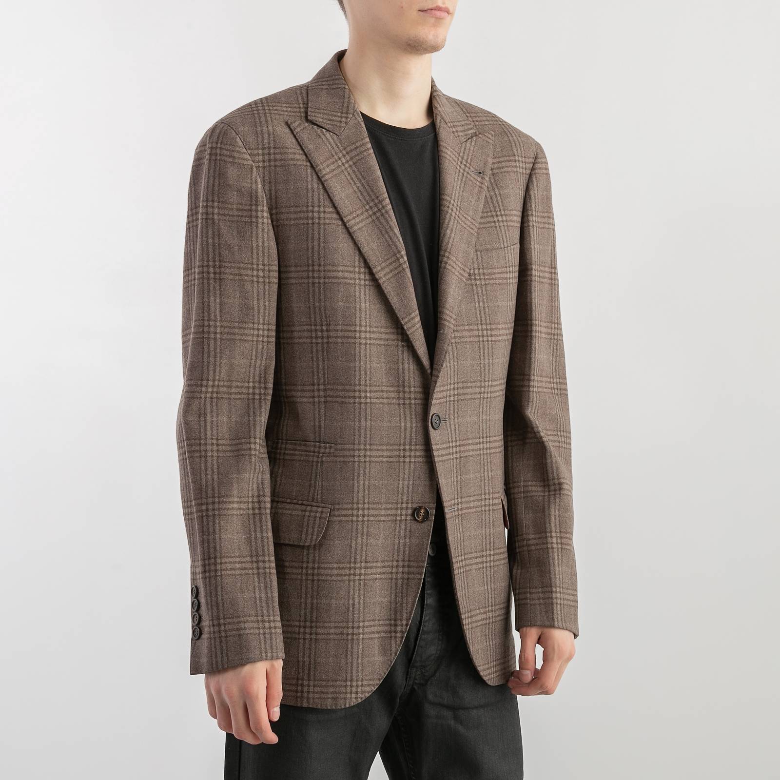 Пиджак коричневого цвета Brunello Cucinelli - фото из каталога магазина брендовой одежды Second Friend Store Пиджак Brunello Cucinelli - купить оригинал в секонд-хенде SFS - 3