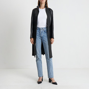 Кожаный плащ Gucci