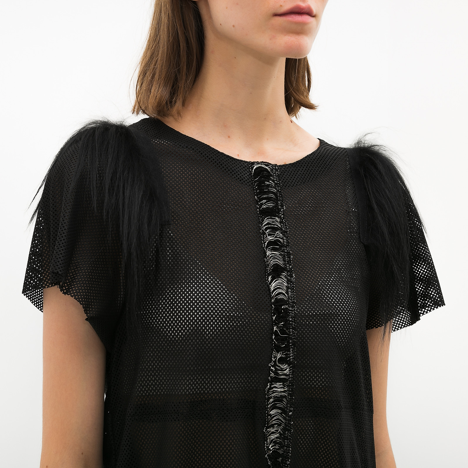 Топ черного цвета DROMe - фото из каталога магазина брендовой одежды Second Friend Store Топ DROMe - купить оригинал в секонд-хенде SFS - 4