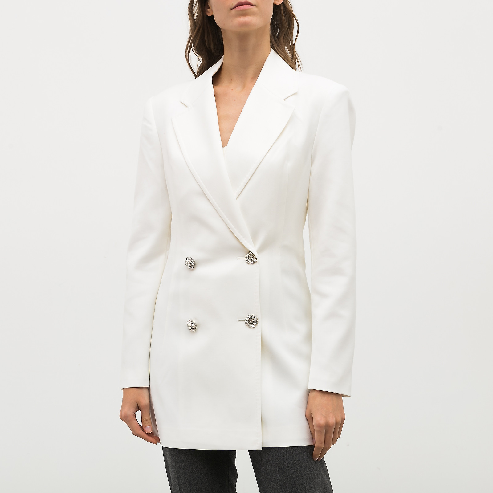 Пиджак белого цвета Rotate - фото из каталога магазина брендовой одежды Second Friend Store Пиджак Rotate - купить оригинал в секонд-хенде SFS - 1