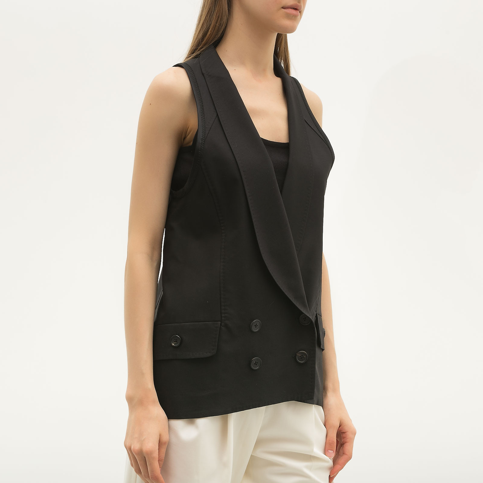 Жилет черного цвета Proenza Schouler - фото из каталога магазина брендовой одежды Second Friend Store Жилет Proenza Schouler - купить оригинал в секонд-хенде SFS - 3