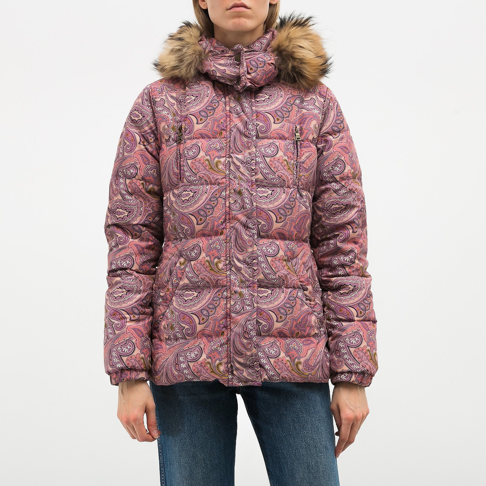 Пуховик розового цвета Etro - фото из каталога магазина брендовой одежды Second Friend Store Пуховик Etro - купить оригинал в секонд-хенде SFS - 1