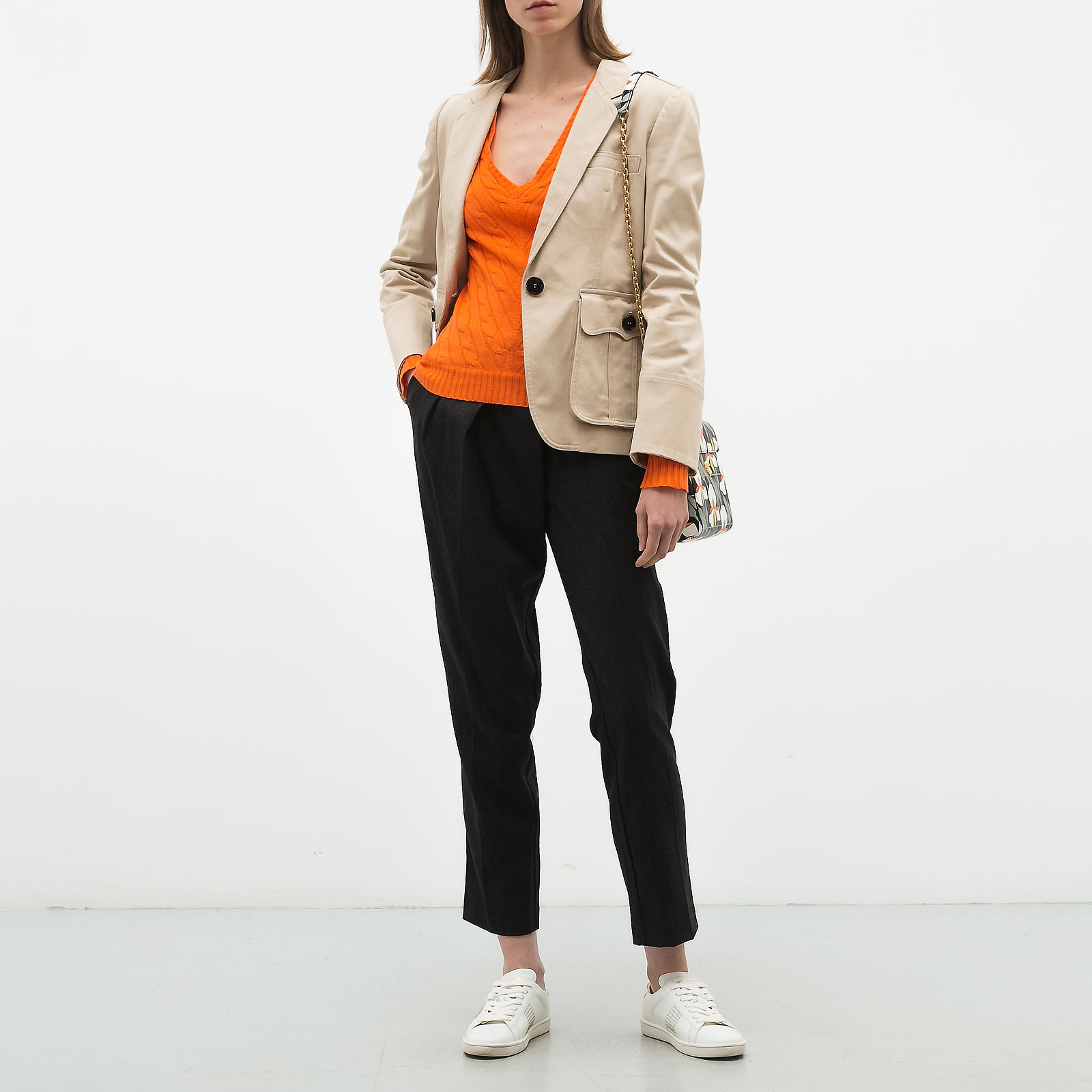 Свитер оранжевого цвета Ralph Lauren - фото из каталога магазина брендовой одежды Second Friend Store Свитер Ralph Lauren - купить оригинал в секонд-хенде SFS - 2