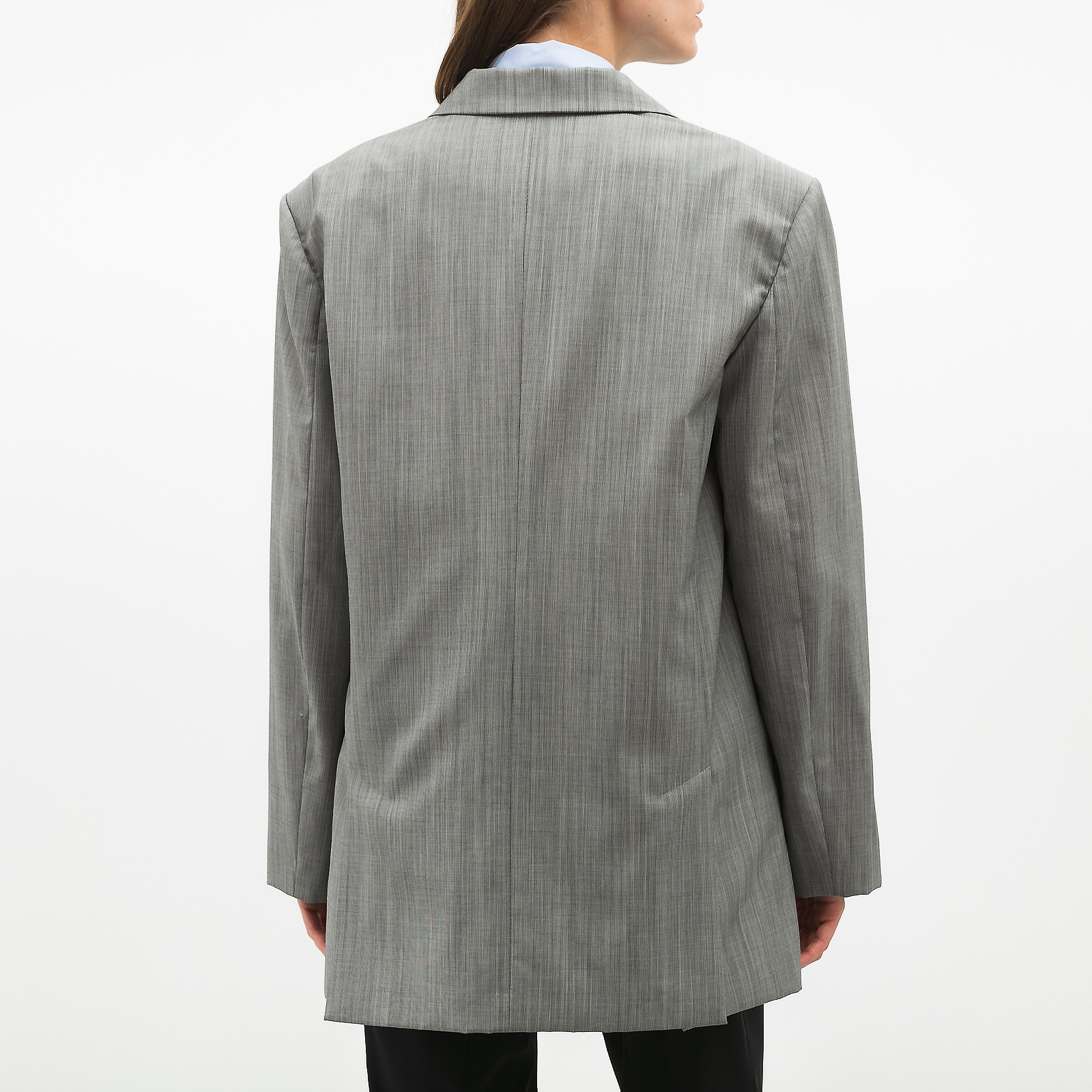 Пиджак серого цвета Tela - фото из каталога магазина брендовой одежды Second Friend Store Пиджак Tela - купить оригинал в секонд-хенде SFS - 2