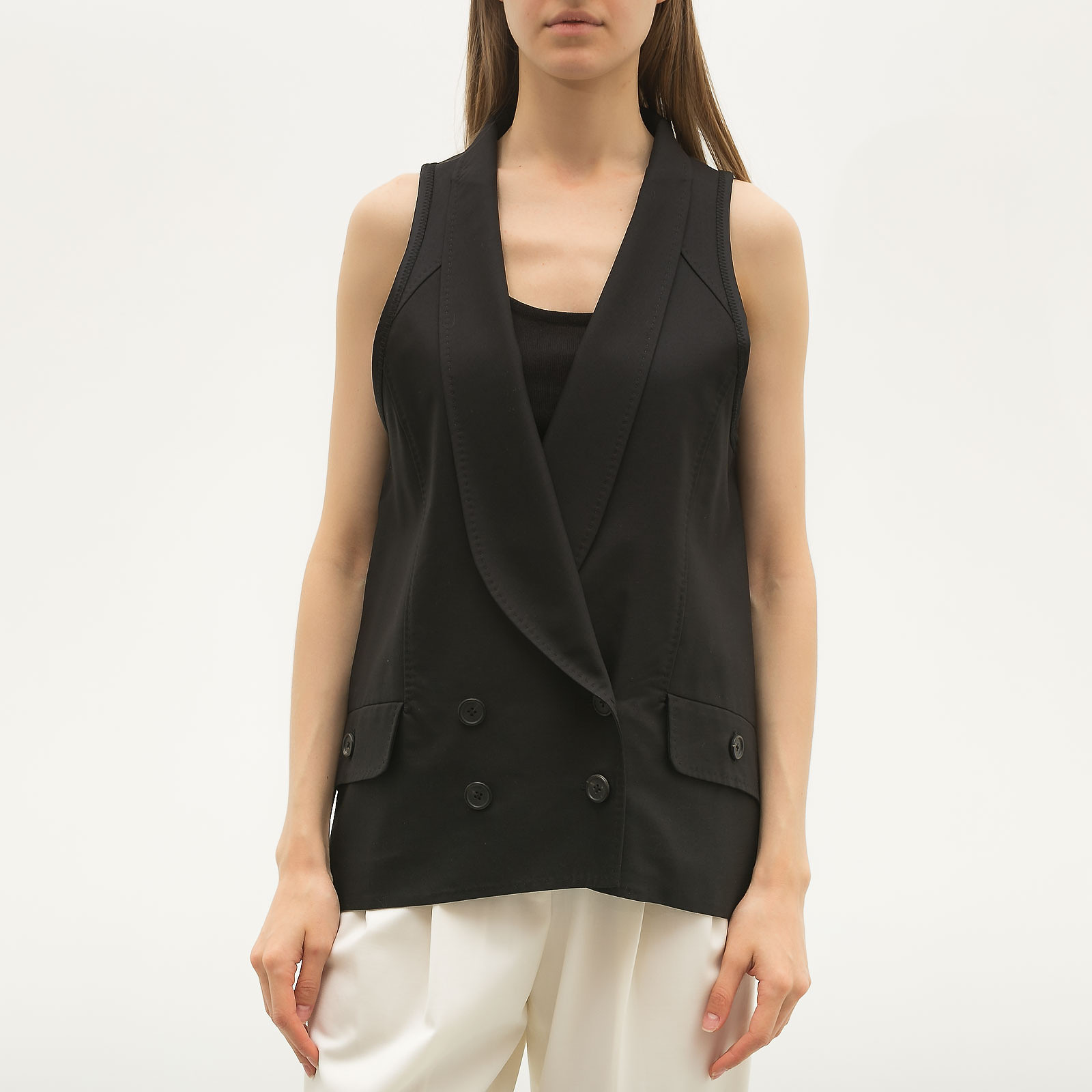 Жилет черного цвета Proenza Schouler - фото из каталога магазина брендовой одежды Second Friend Store Жилет Proenza Schouler - купить оригинал в секонд-хенде SFS - 1