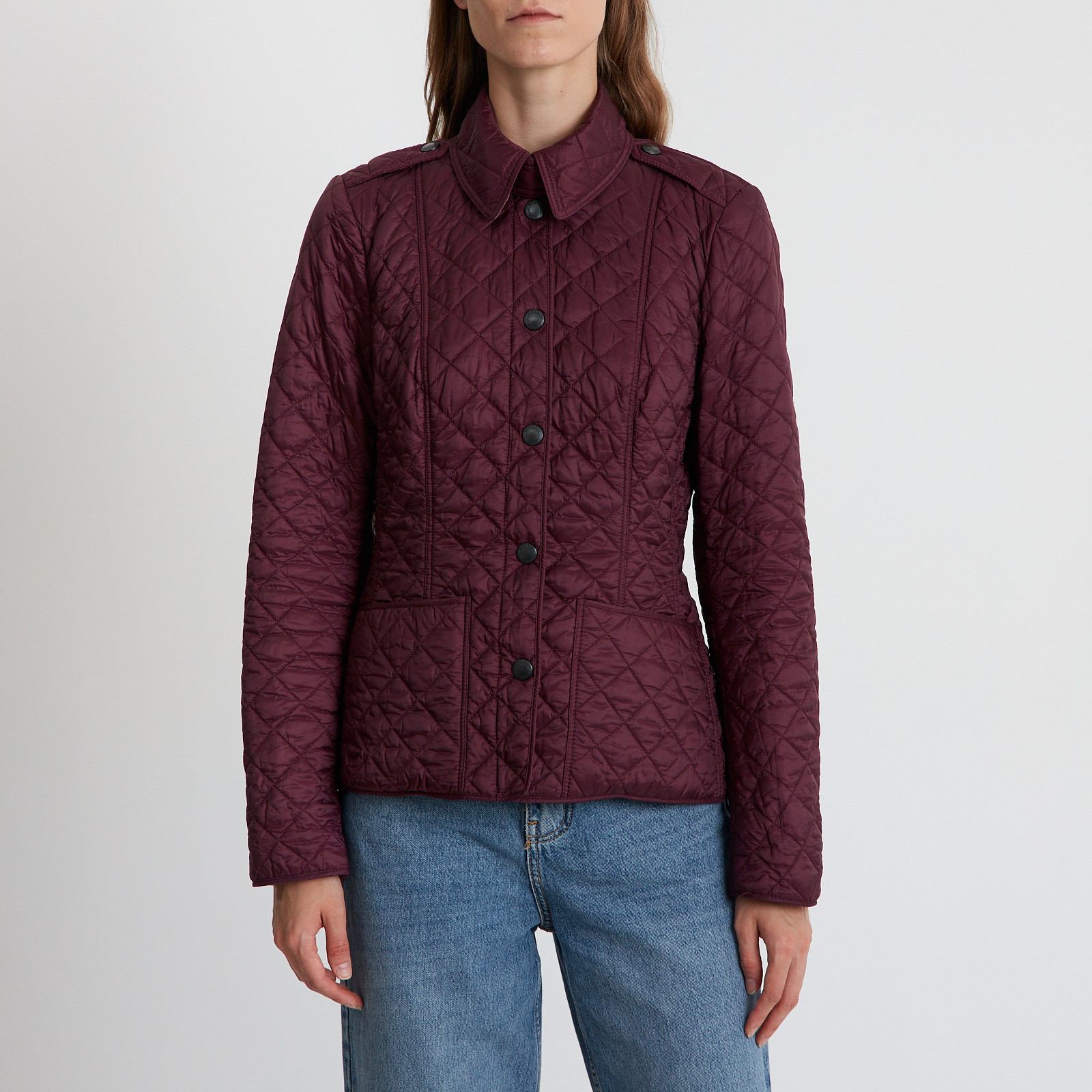 Куртка фиолетового цвета Burberry Brit - фото из каталога магазина брендовой одежды Second Friend Store Куртка Burberry Brit - купить оригинал в секонд-хенде SFS - 1