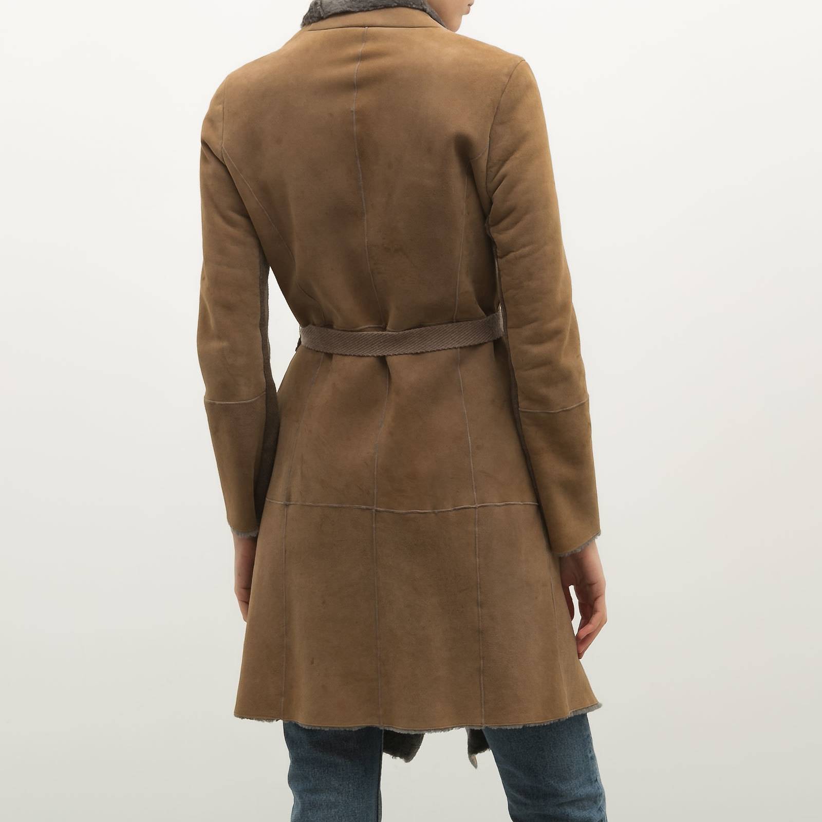 Дубленка коричневого цвета Brunello Cucinelli - фото из каталога магазина брендовой одежды Second Friend Store Дубленка Brunello Cucinelli - купить оригинал в секонд-хенде SFS - 2