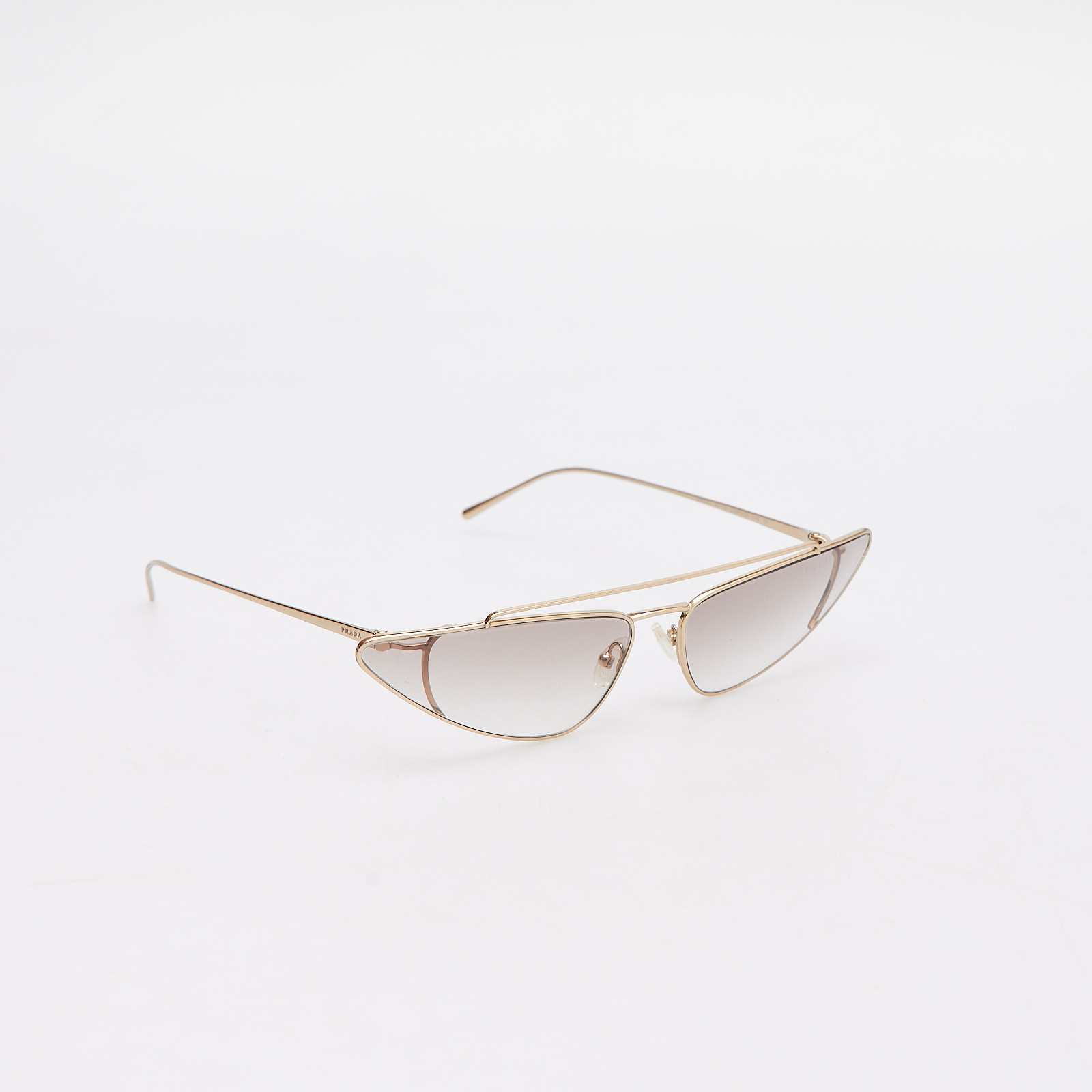 Очки золотого цвета Prada - фото из каталога магазина брендовой одежды Second Friend Store Очки Prada - купить оригинал в секонд-хенде SFS - 3