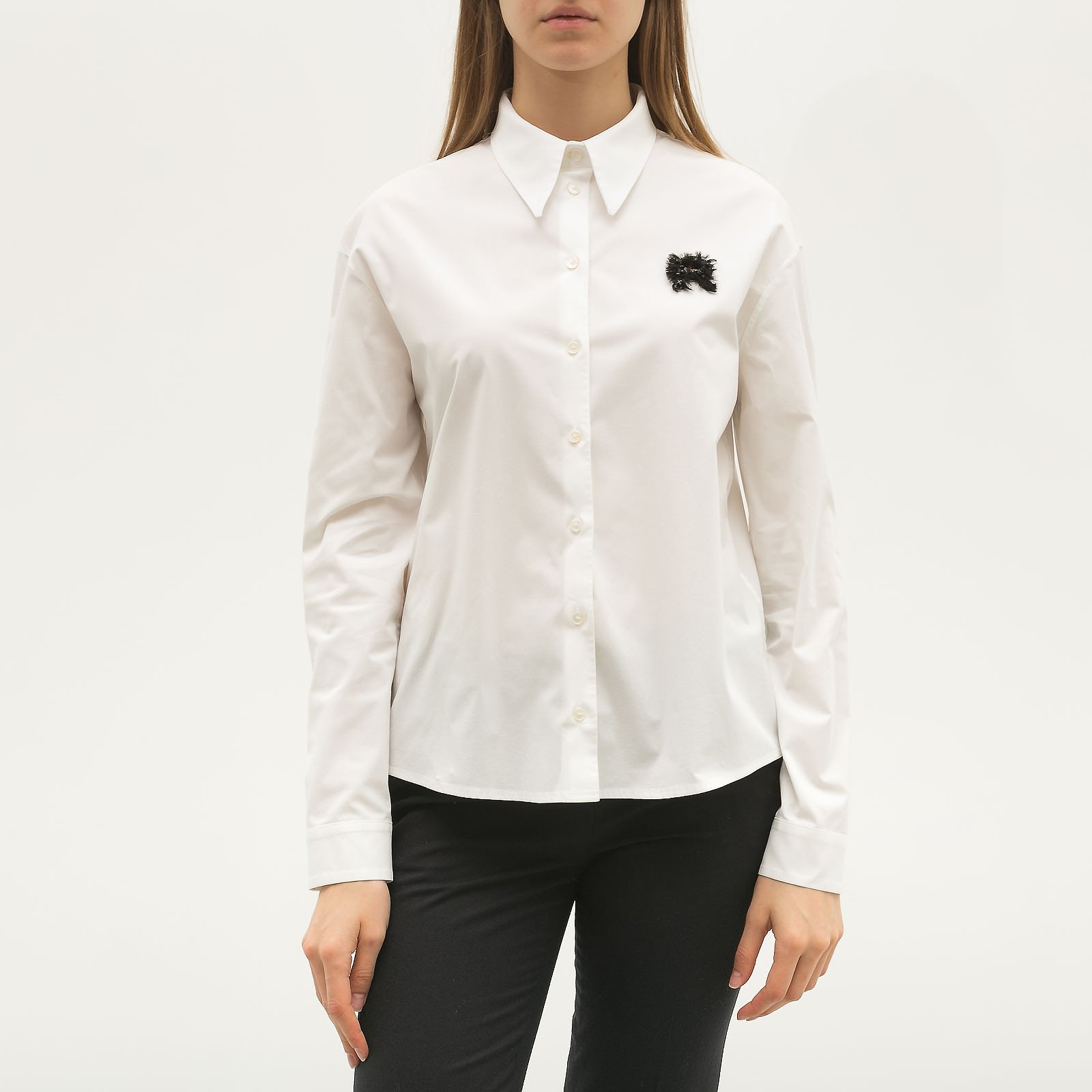 Рубашка белого цвета Rochas - фото из каталога магазина брендовой одежды Second Friend Store Рубашка Rochas - купить оригинал в секонд-хенде SFS - 1