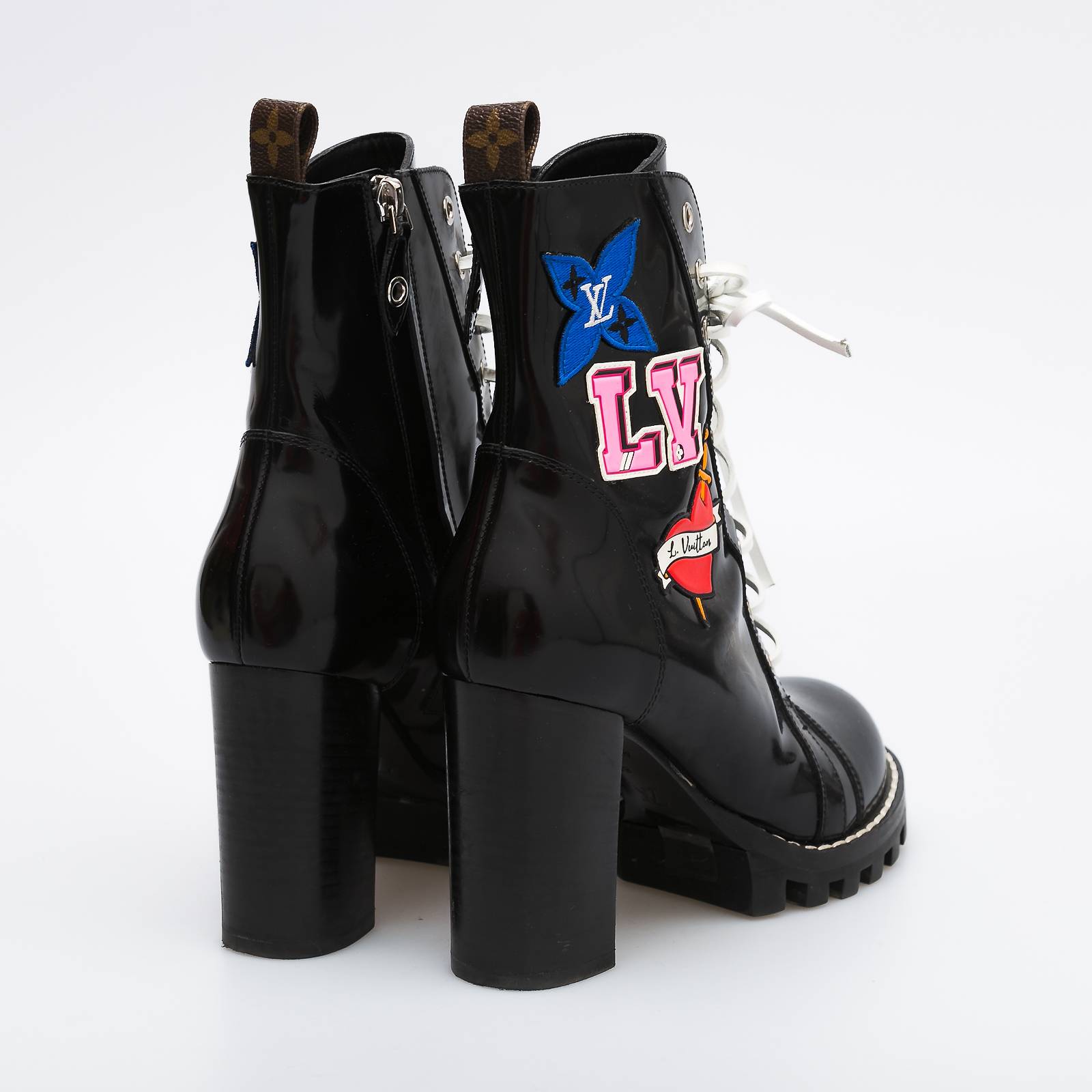 Louis vuitton black hot sale heart ankle boots