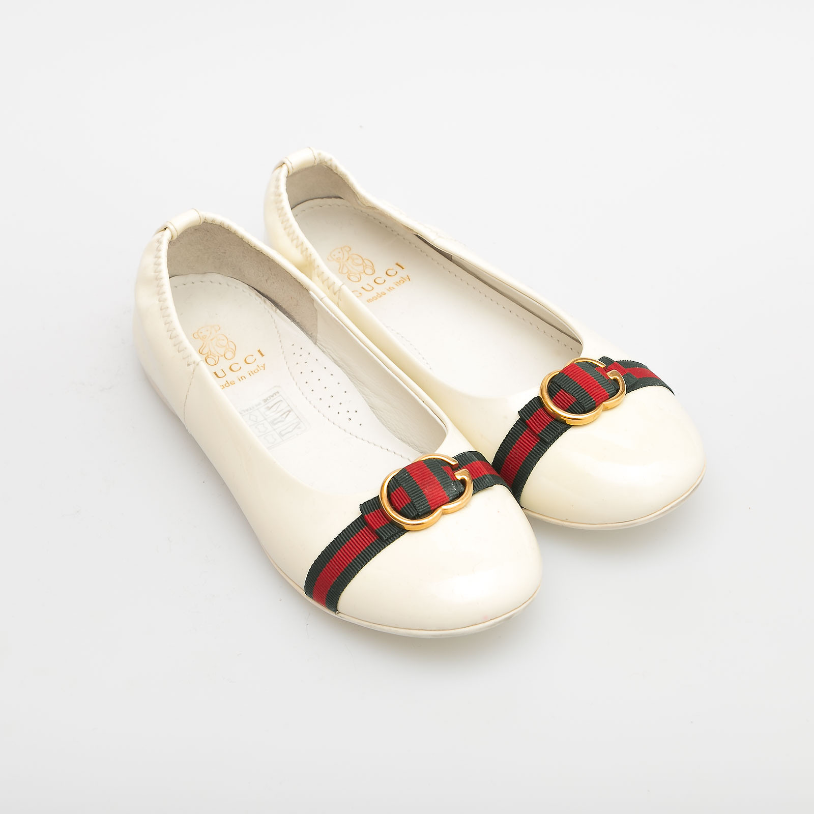 Балетки белого цвета Gucci - фото из каталога магазина брендовой одежды Second Friend Store Балетки Gucci - купить оригинал в секонд-хенде SFS - 2