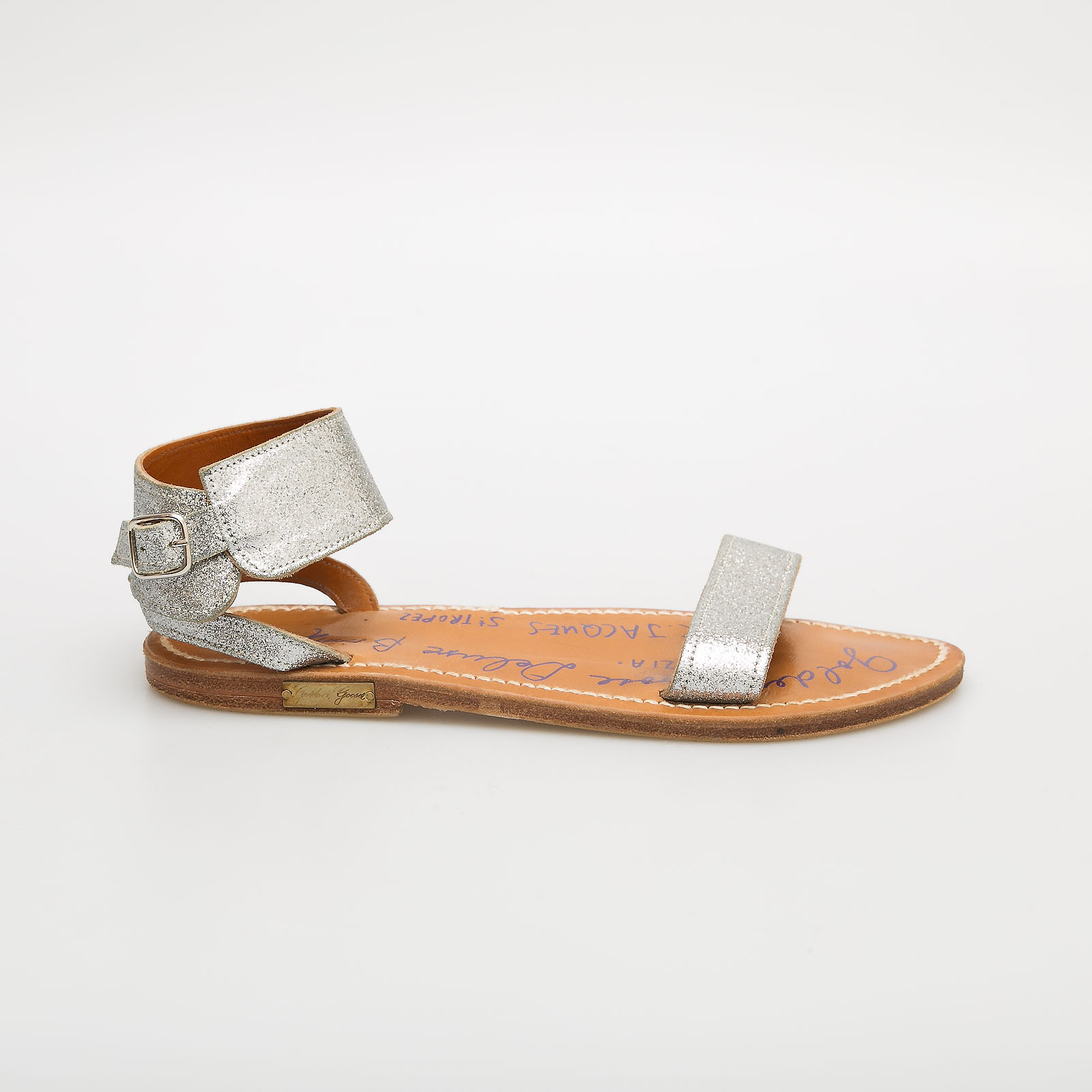 Сандалии серебряного цвета Golden Goose - фото из каталога магазина брендовой одежды Second Friend Store Сандалии Golden Goose - купить оригинал в секонд-хенде SFS - 1