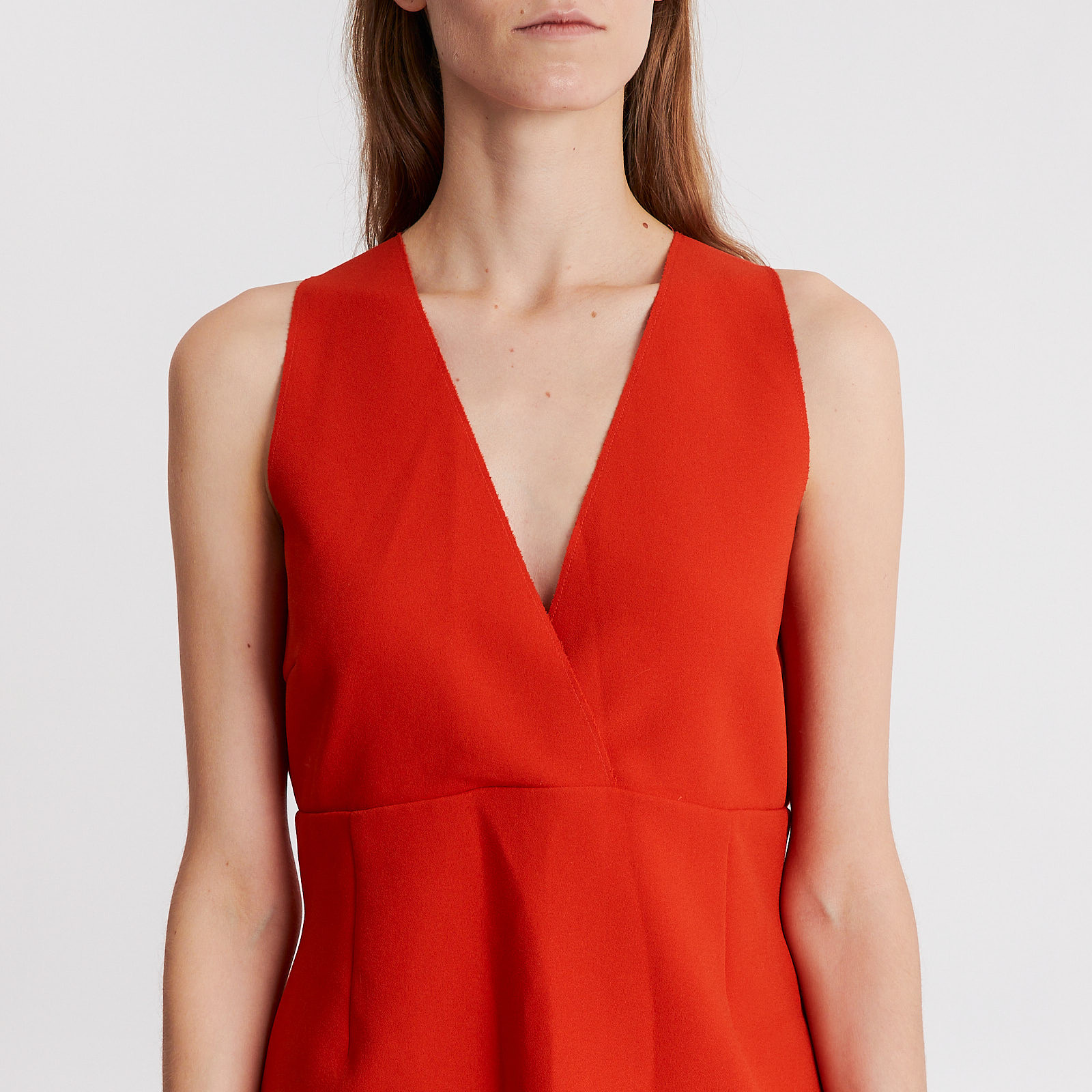 Платье  красного цвета MSGM - фото из каталога магазина брендовой одежды Second Friend Store Платье MSGM - купить оригинал в секонд-хенде SFS - 4