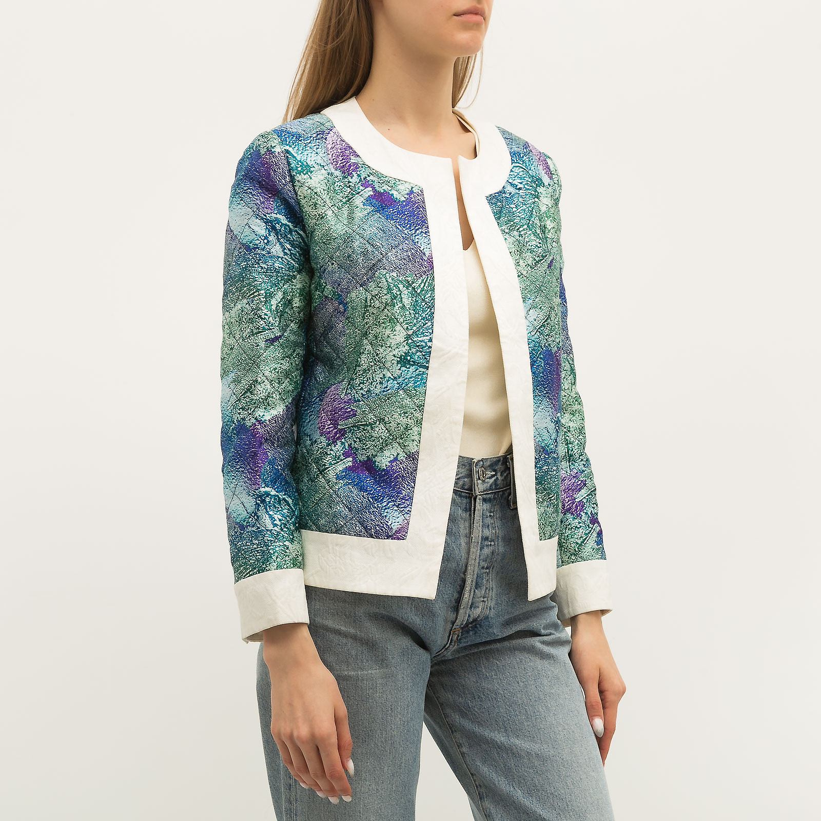 Жакет голубого цвета Walk of Shame - фото из каталога магазина брендовой одежды Second Friend Store Жакет Walk of Shame - купить оригинал в секонд-хенде SFS - 2