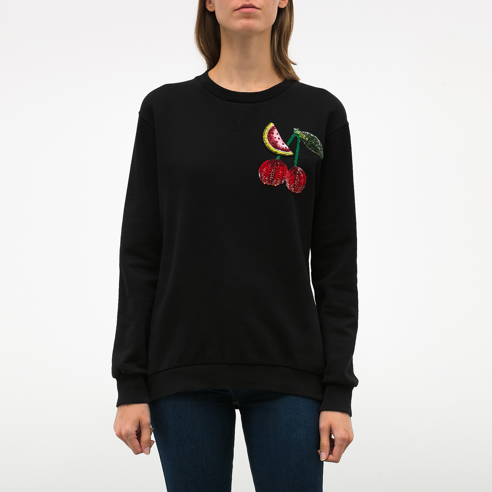 Свитшот черного цвета Dolce&Gabbana - фото из каталога магазина брендовой одежды Second Friend Store Свитшот Dolce&Gabbana - купить оригинал в секонд-хенде SFS - 1