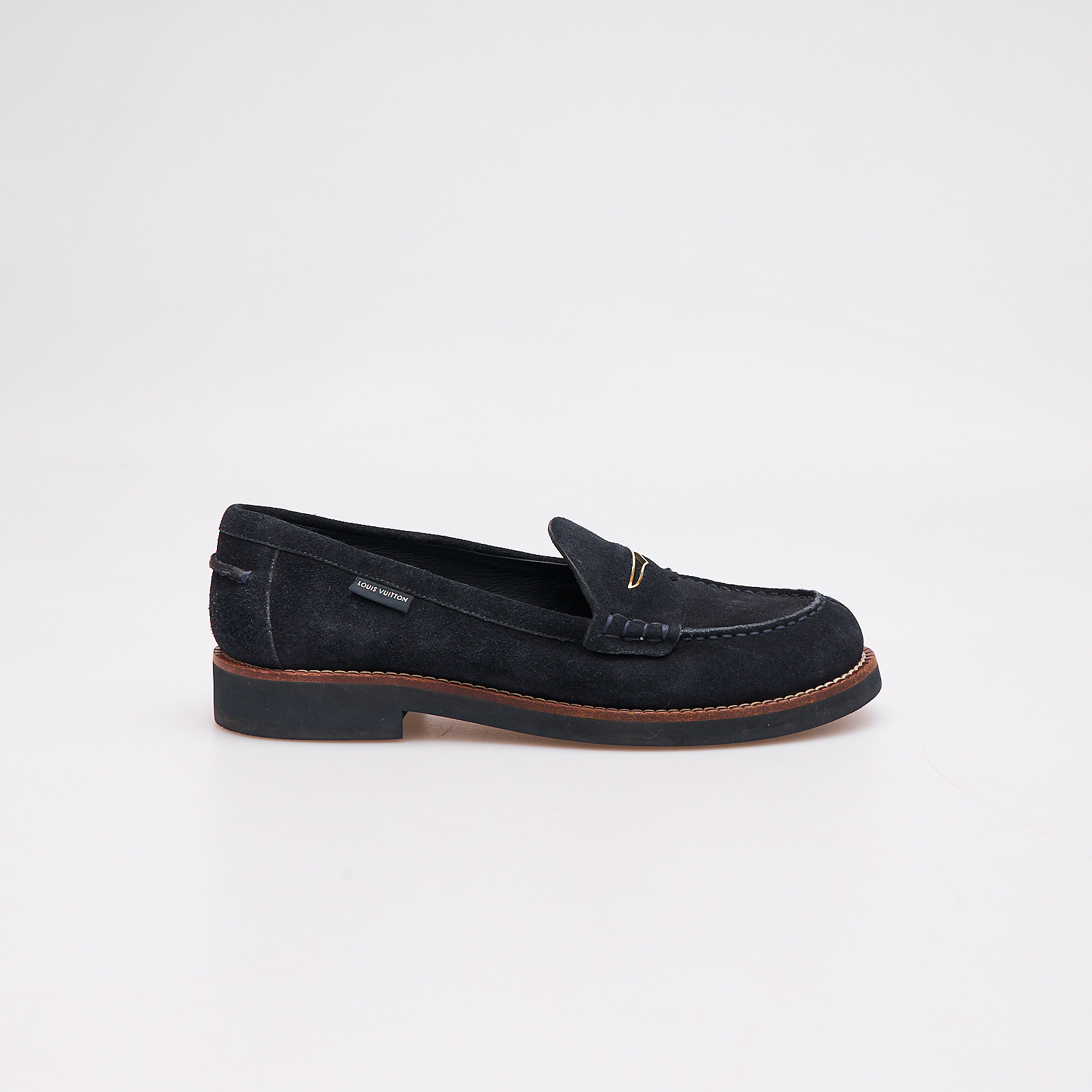 Лоферы синего цвета Louis Vuitton - фото из каталога магазина брендовой одежды Second Friend Store Лоферы Louis Vuitton - купить оригинал в секонд-хенде SFS - 1