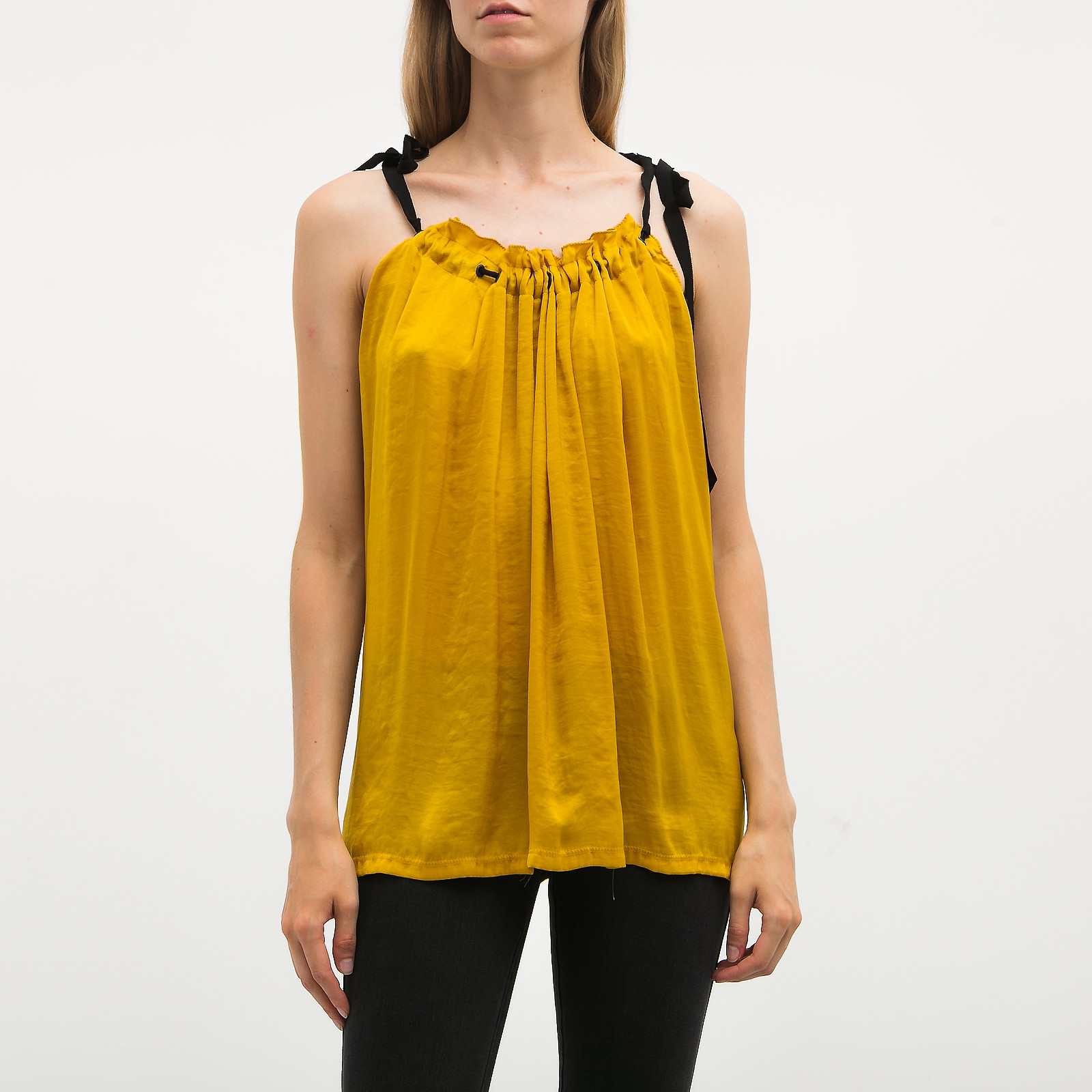 Топ желтого цвета Lanvin - фото из каталога магазина брендовой одежды Second Friend Store Топ Lanvin - купить оригинал в секонд-хенде SFS - 1