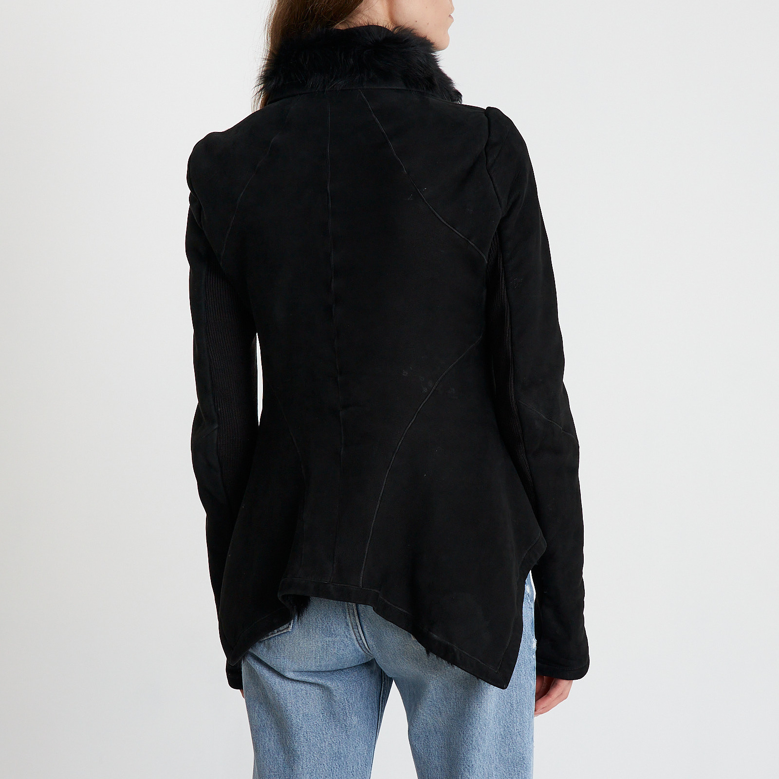 Дубленка черного цвета Rick Owens - фото из каталога магазина брендовой одежды Second Friend Store Дубленка Rick Owens - купить оригинал в секонд-хенде SFS - 3